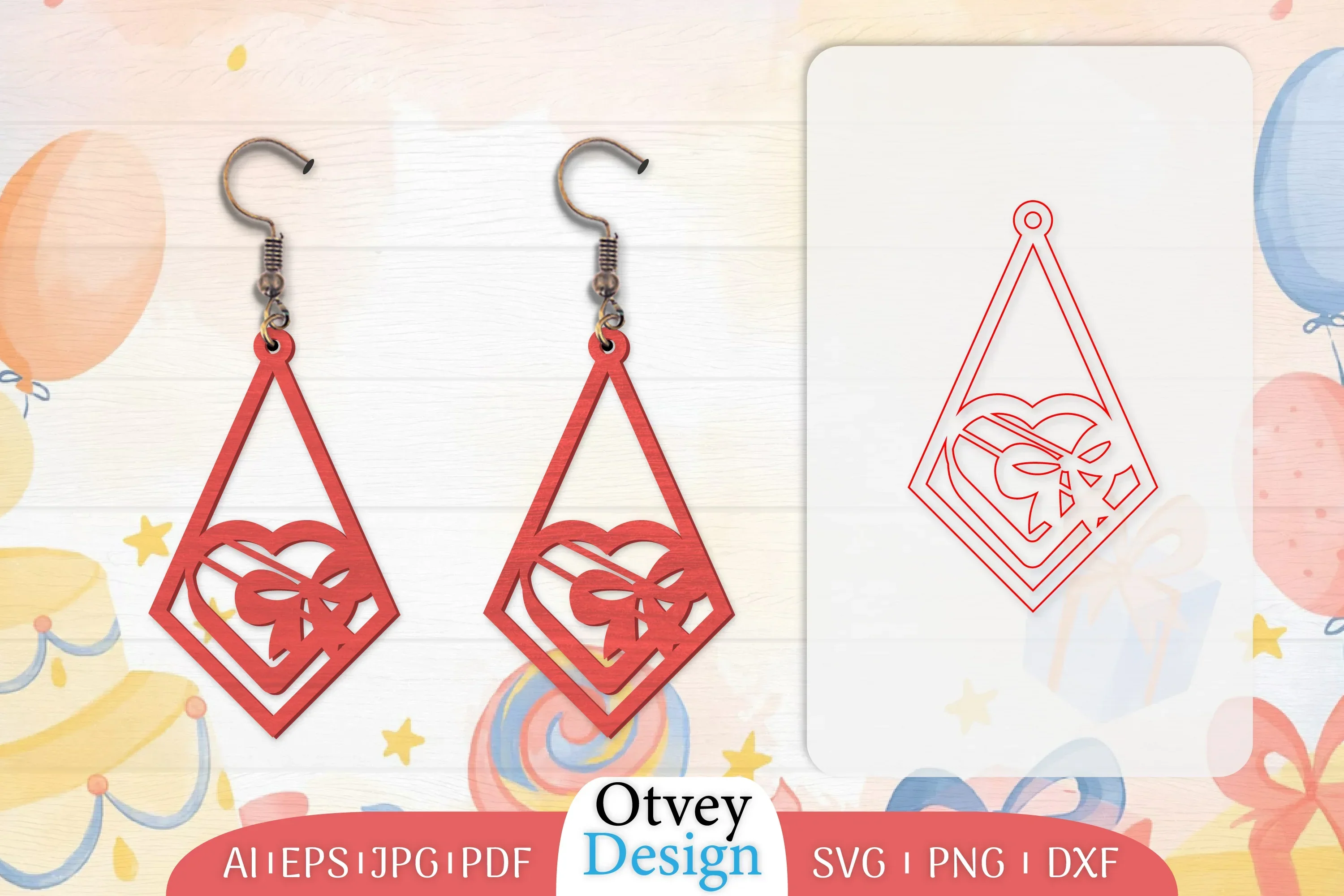 Birthday Earrings Lasercut SVG Bundle