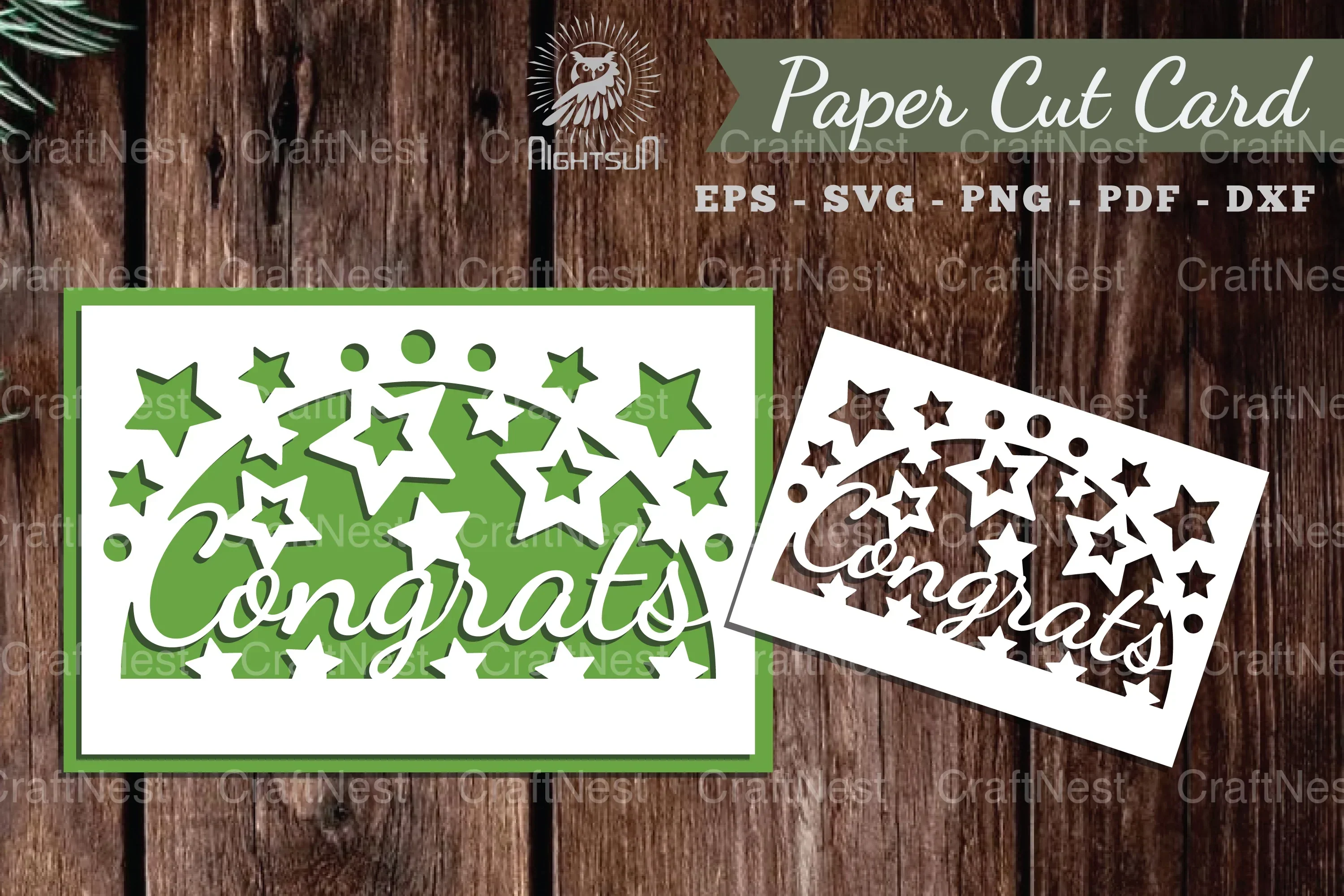 1776 Congrats Papercut Card SVG Design Bundle