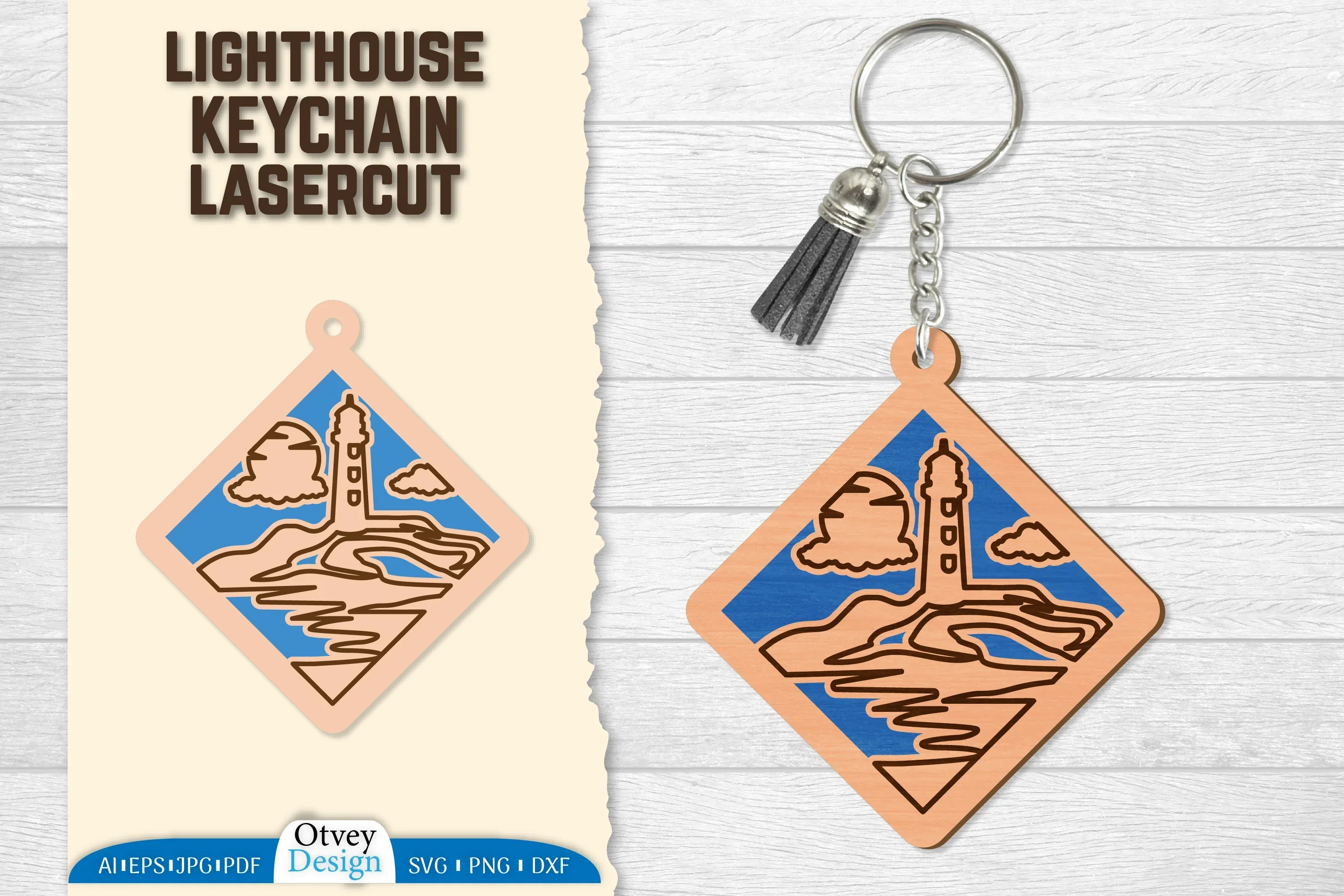 Lighthouse Lasercut Ornament SVG Bundle