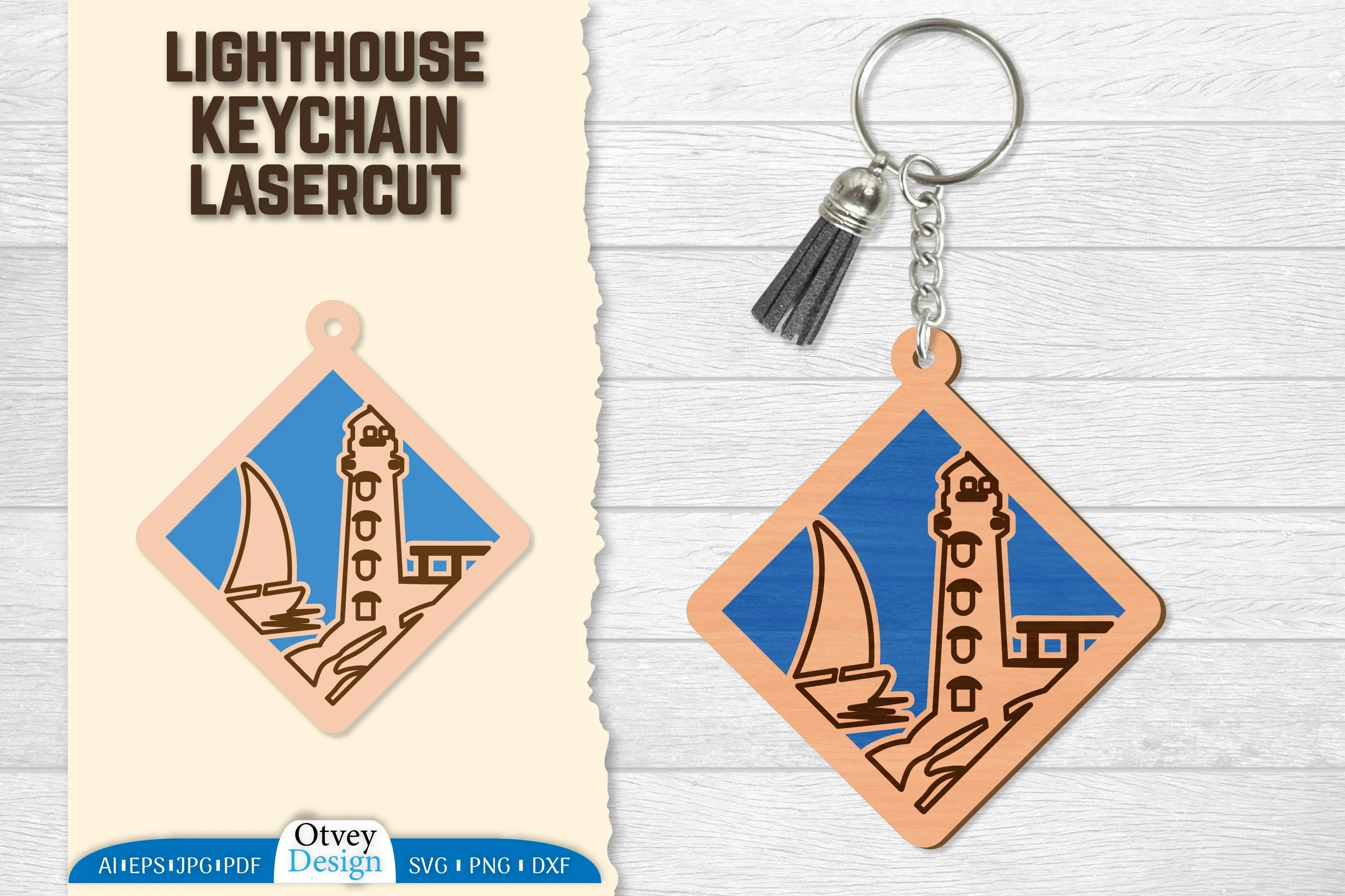 Lighthouse Lasercut Ornament SVG Bundle