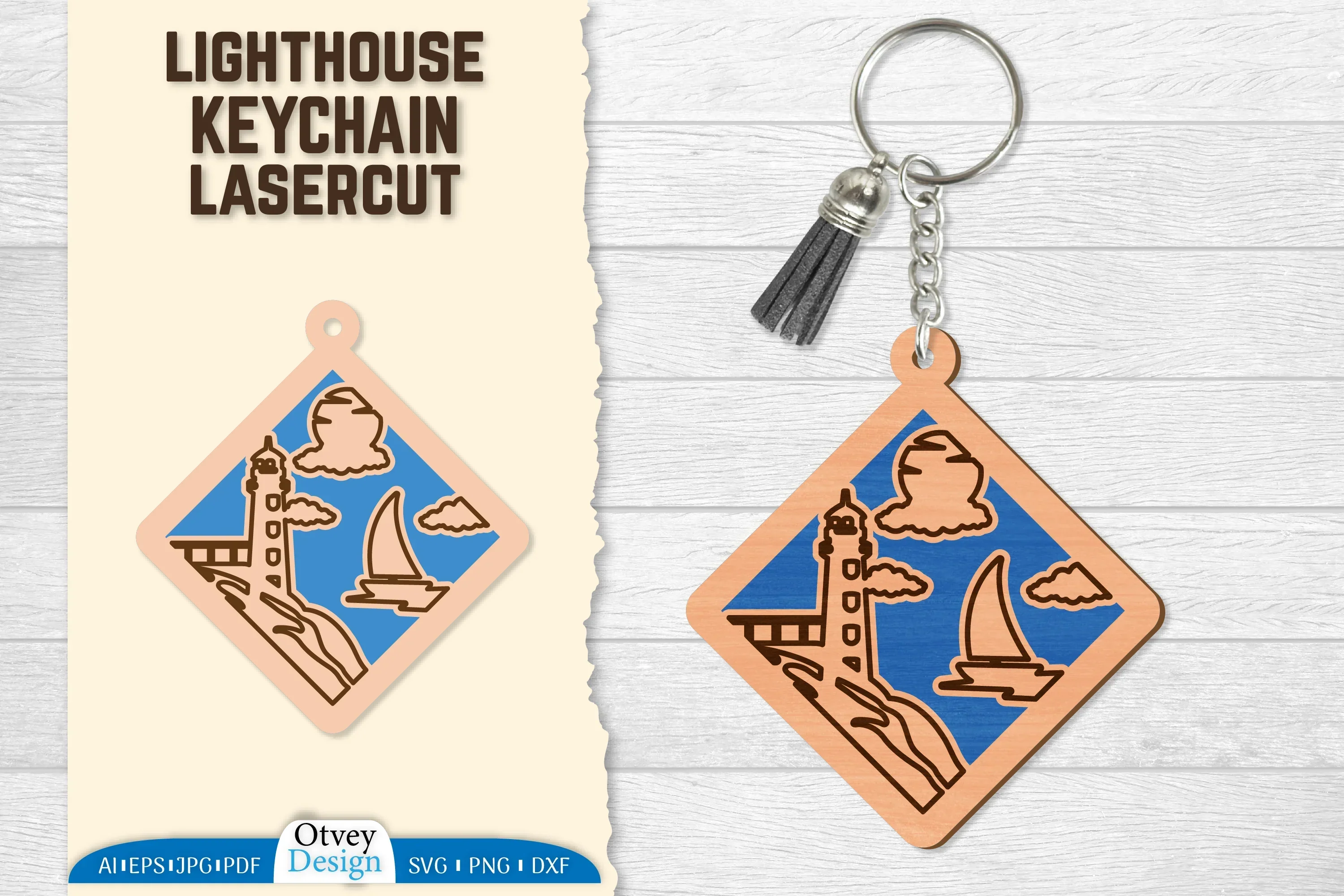 Lighthouse Lasercut Ornament SVG Bundle