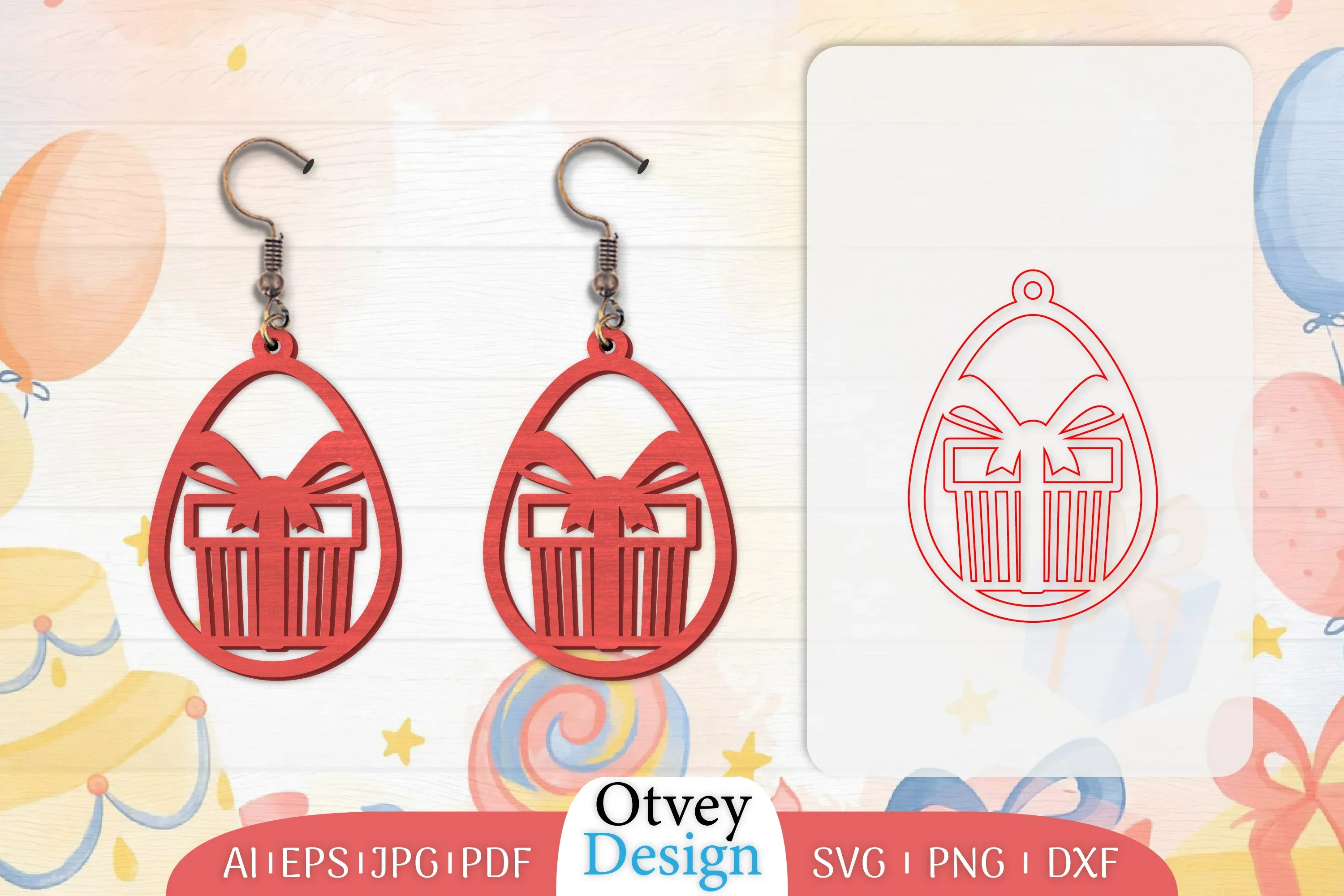 Birthday Earrings Lasercut SVG Bundle