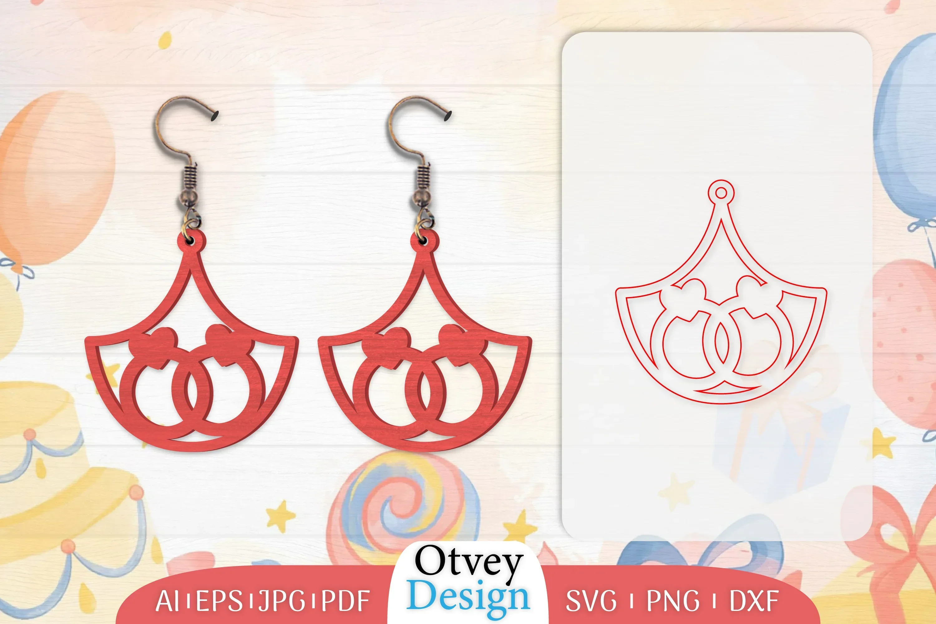 Birthday Earrings Lasercut SVG Bundle