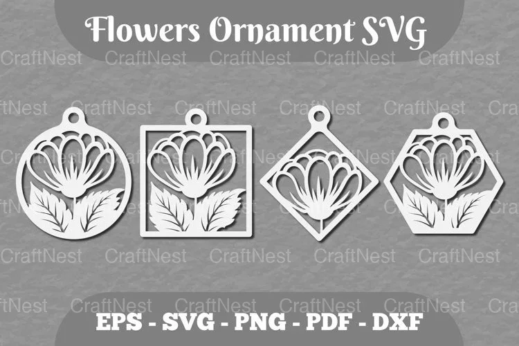 3800 Flowers Ornament SVG Bundle
