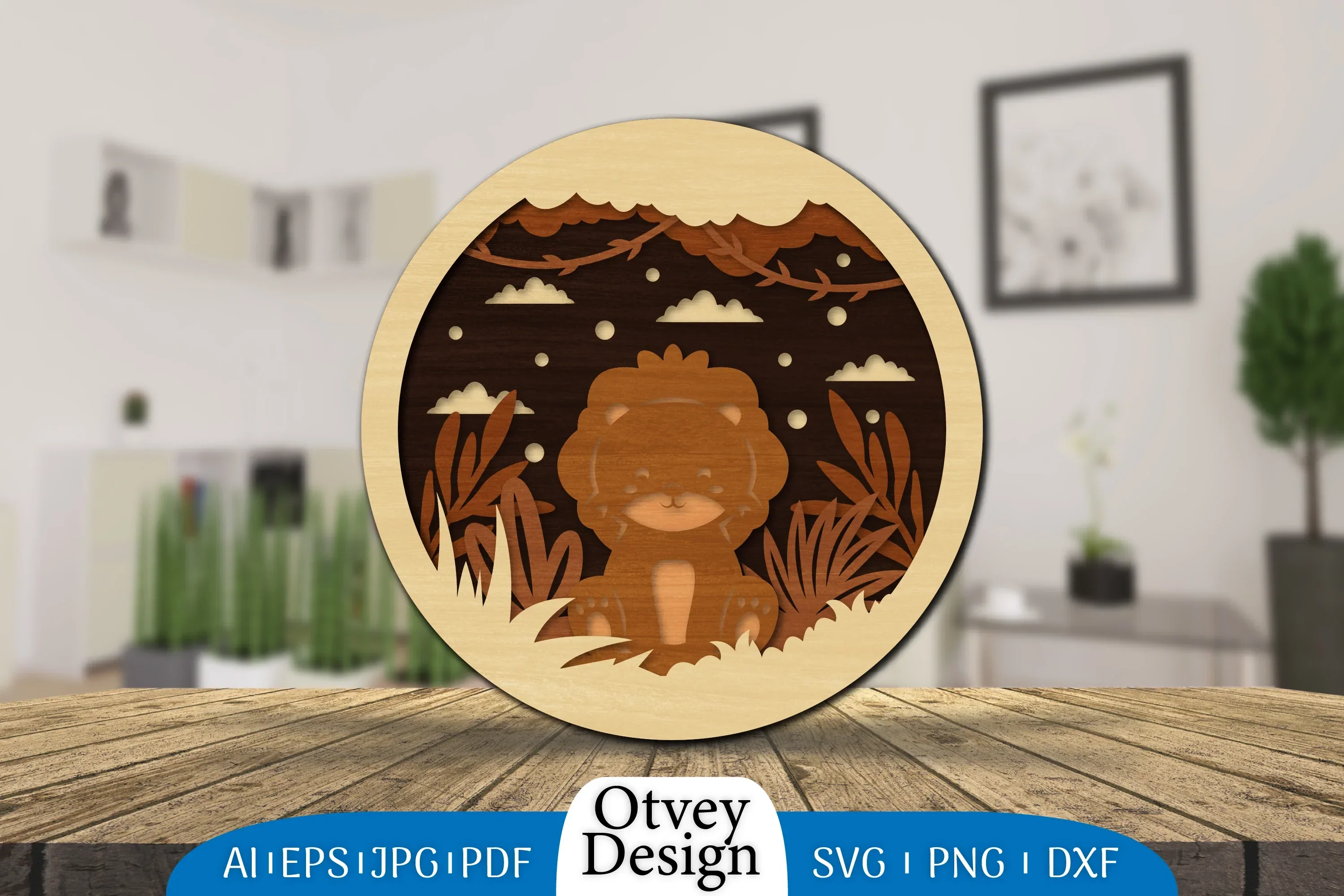 3D Layered Animals Lasercut SVG Bundle