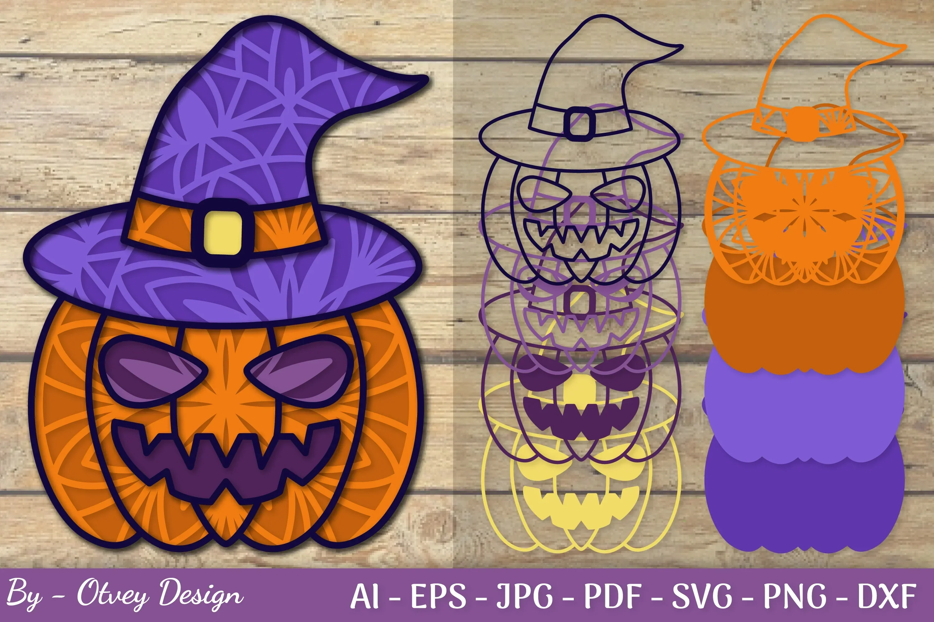 3D Layered Halloween SVG Bundle - Image 2