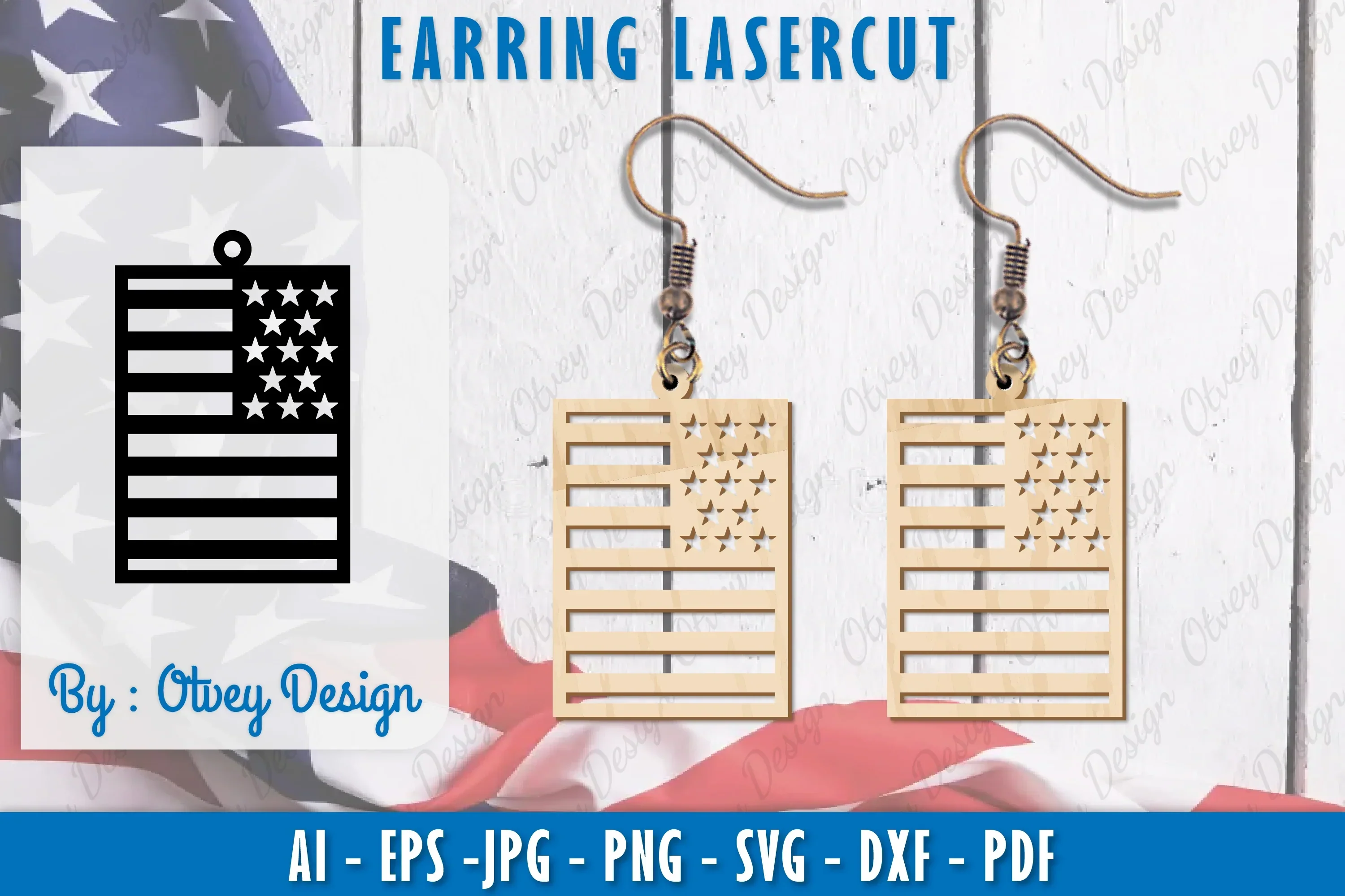 4th of July Earring SVG Bundle