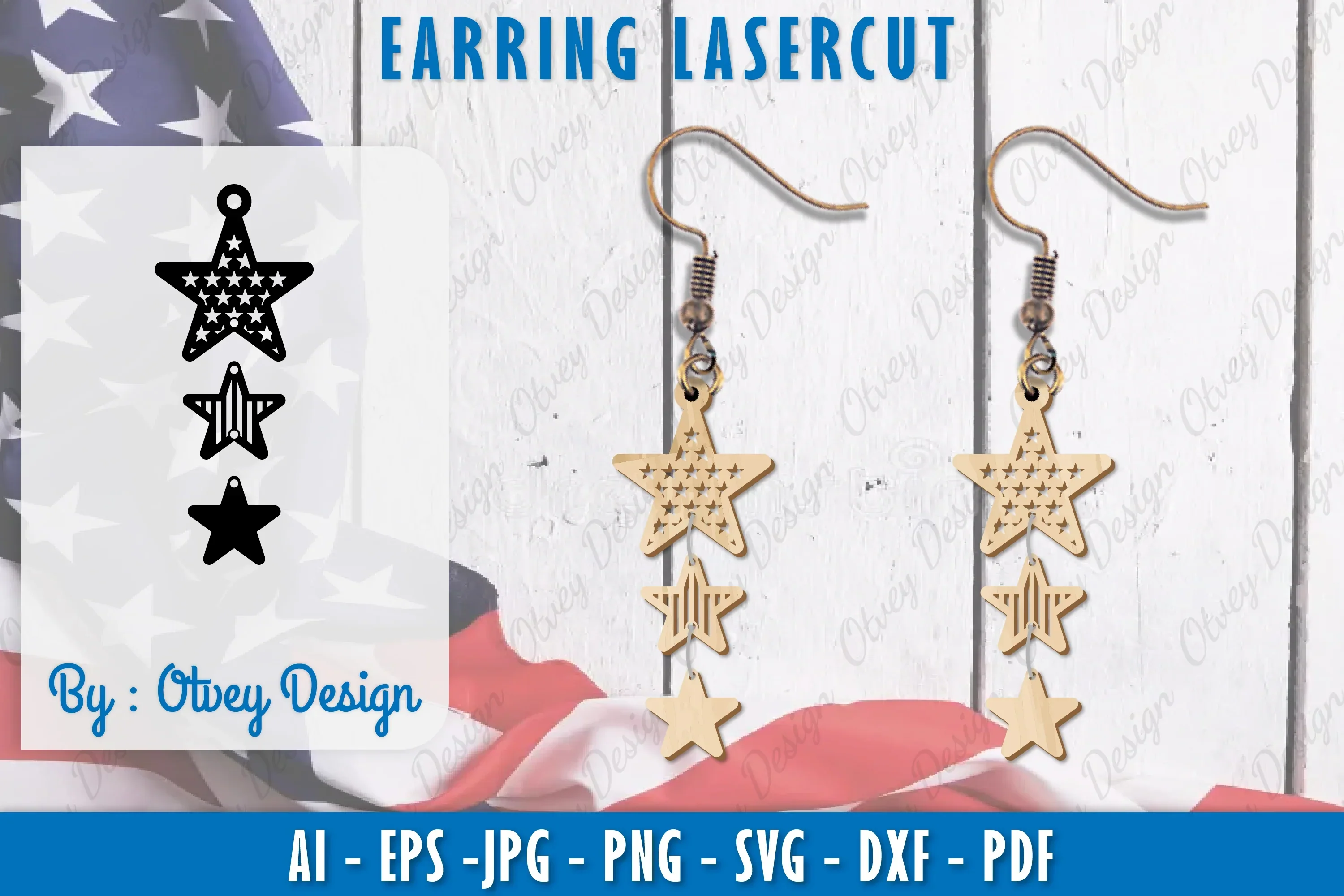 4th of July Earring SVG Bundle