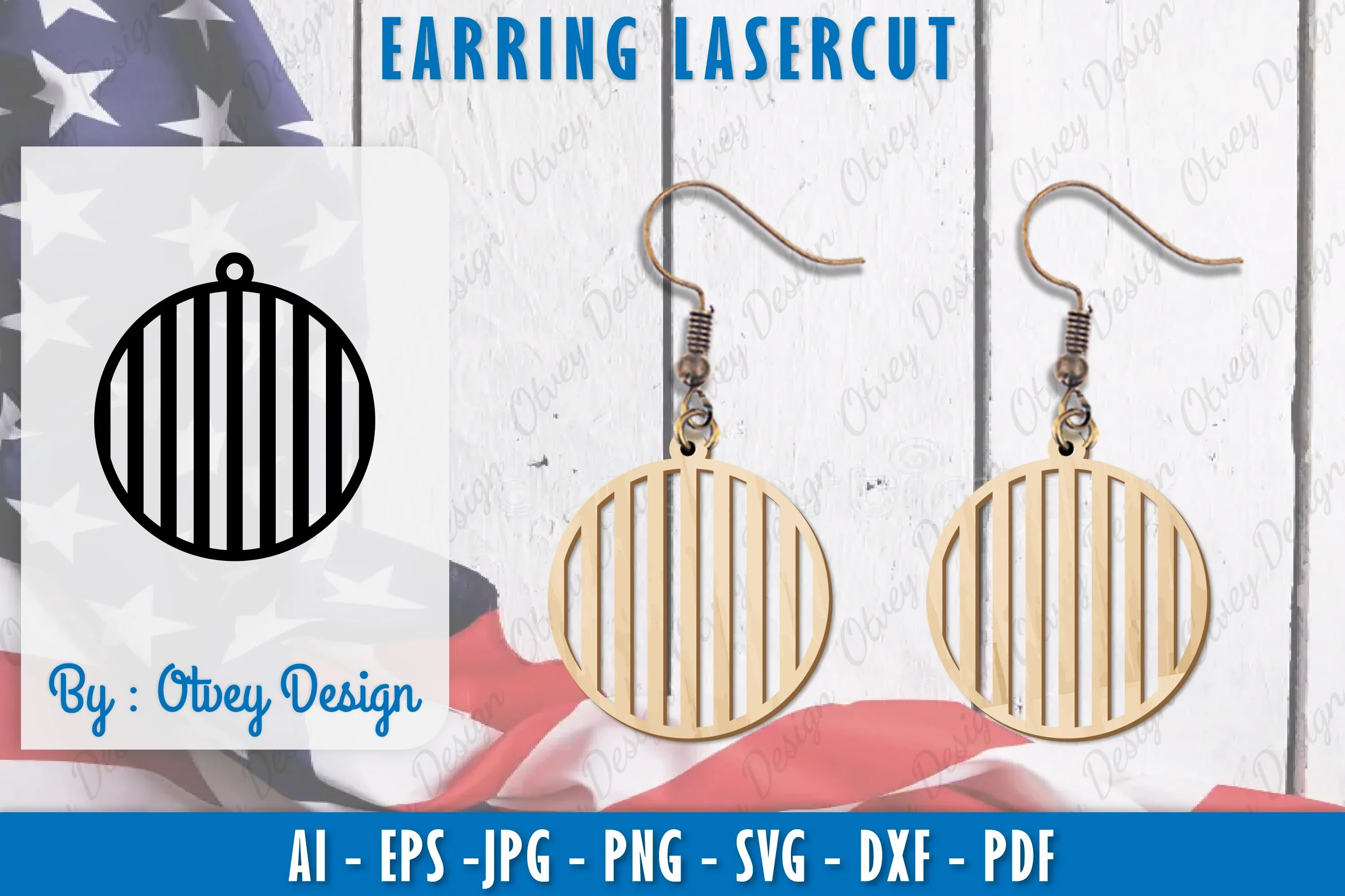 4th of July Earring SVG Bundle