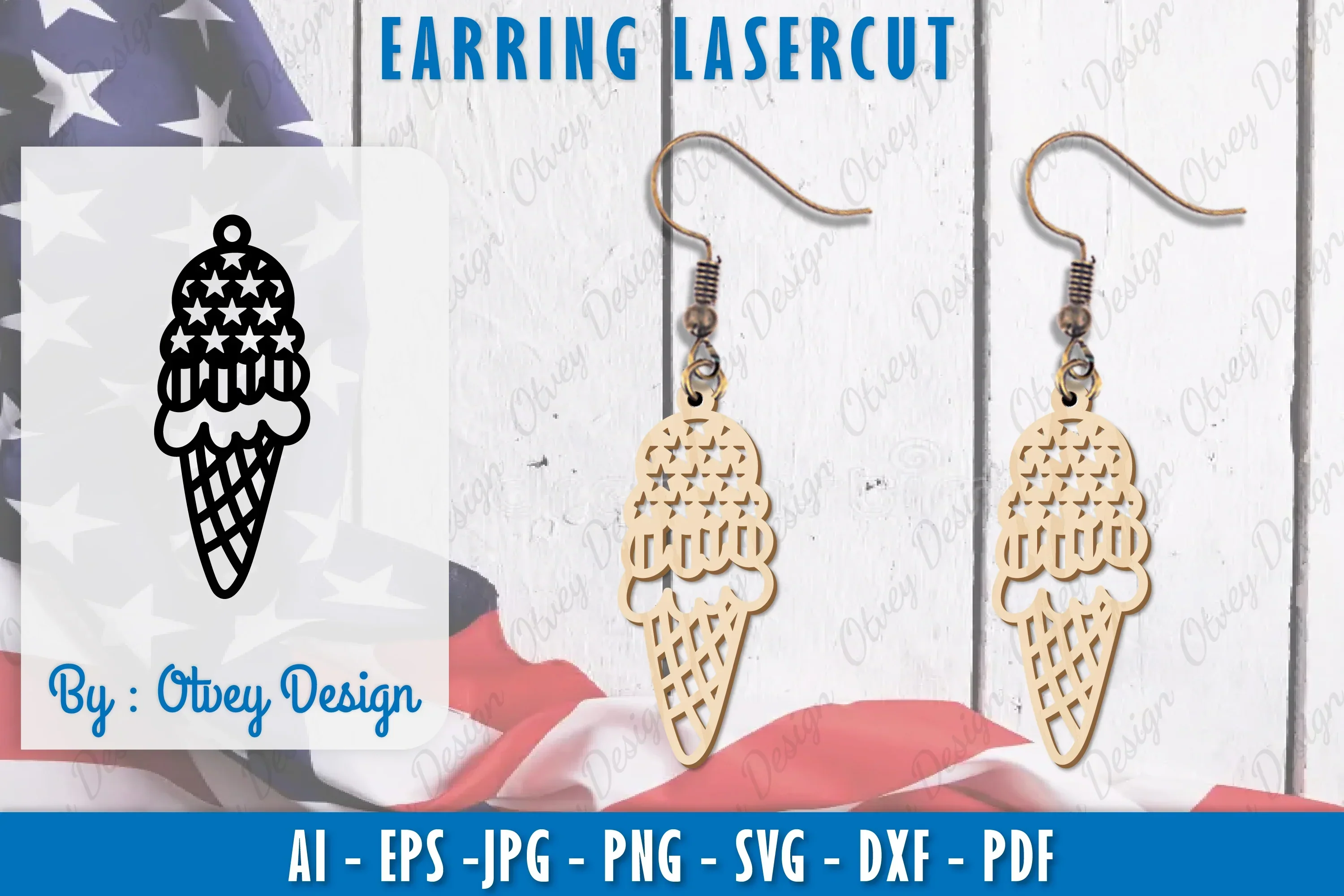 4th of July Earring SVG Bundle
