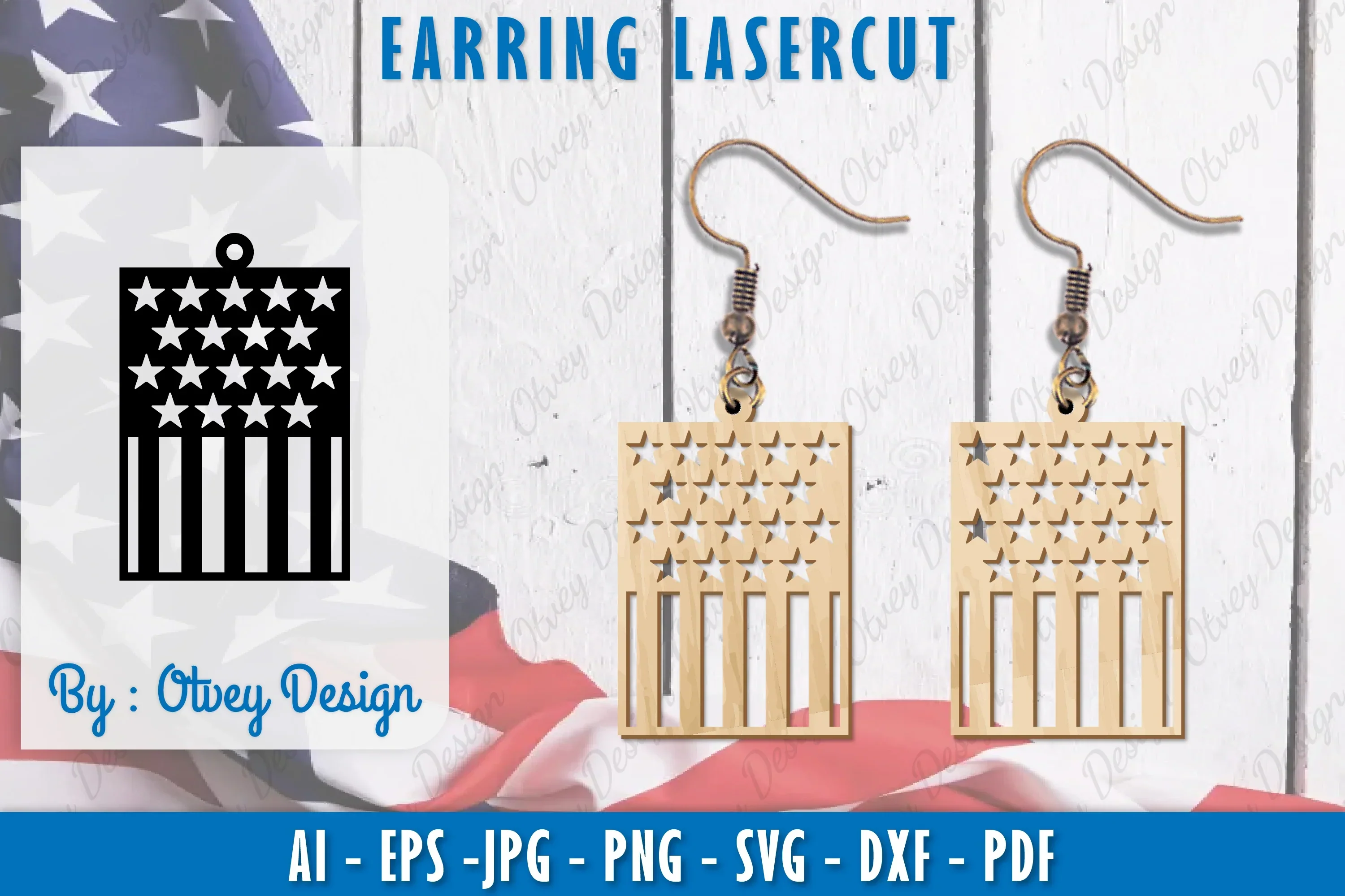 4th of July Earring SVG Bundle