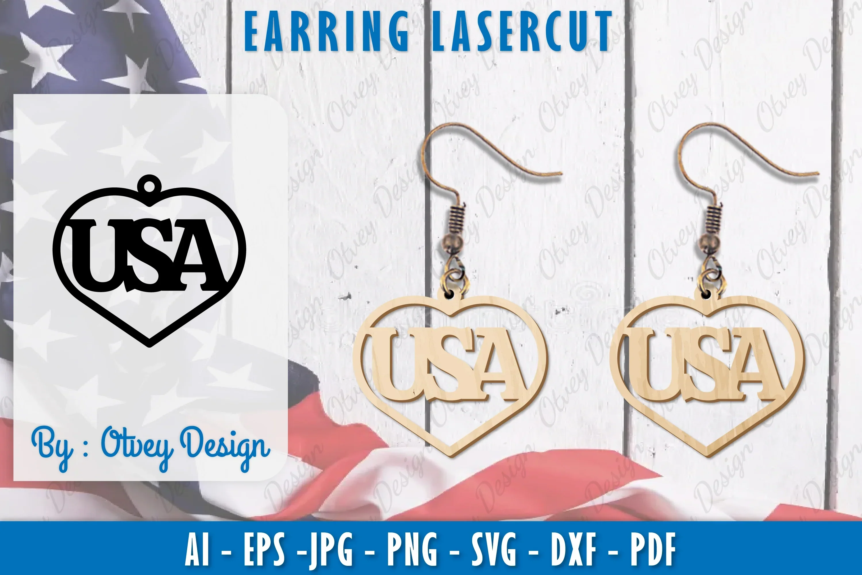 4th of July Earring SVG Bundle