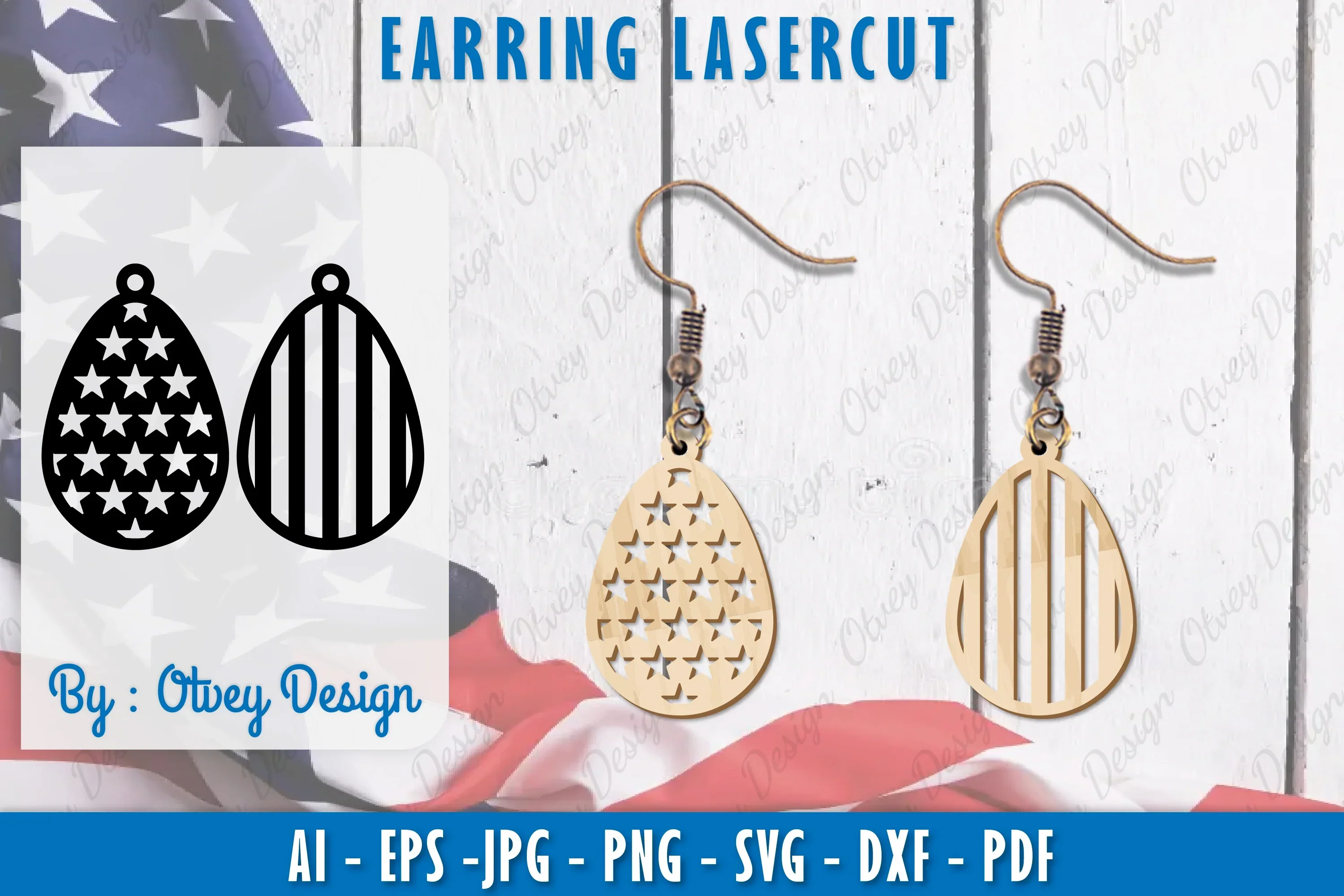 4th of July Earring SVG Bundle