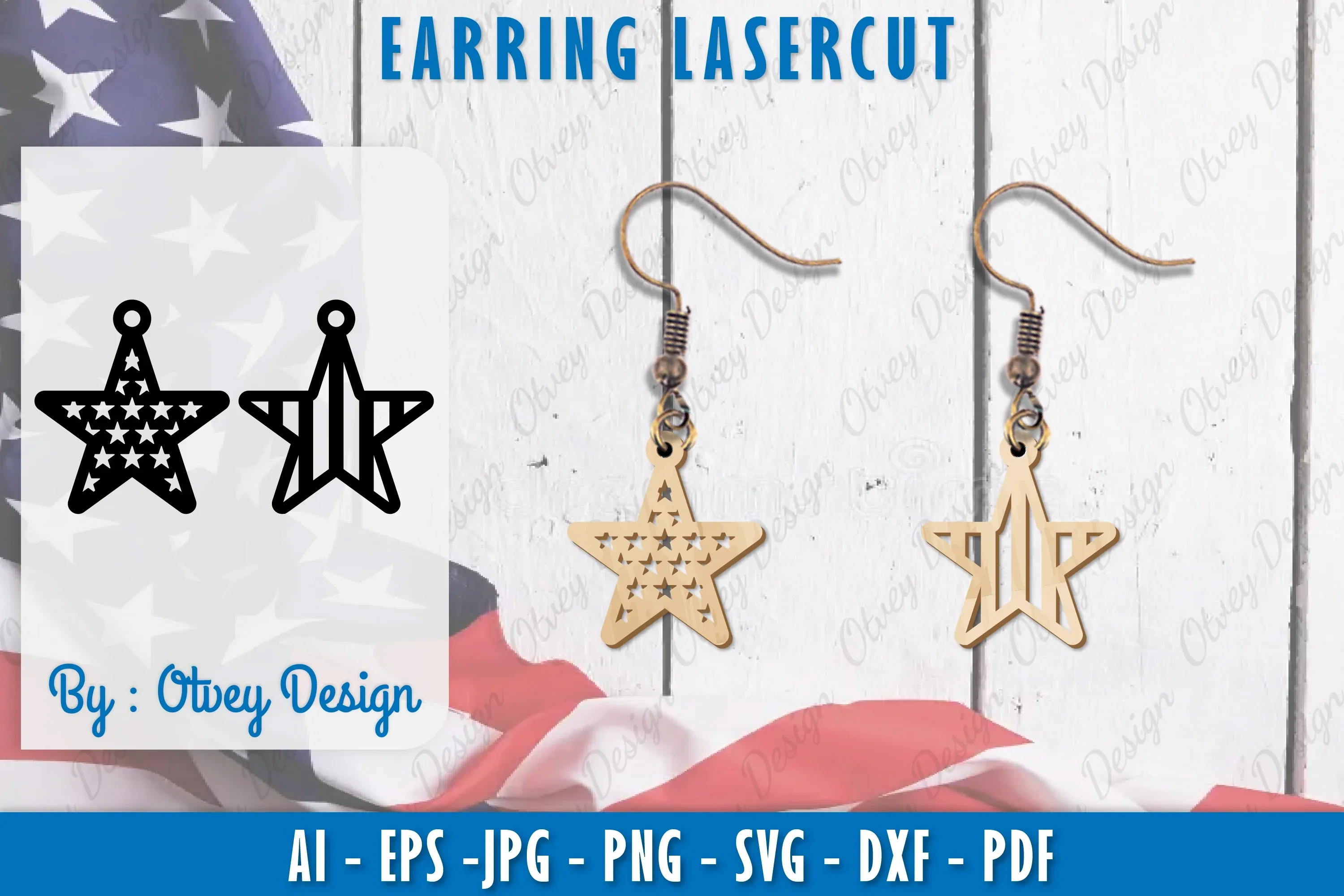 4th of July Earring SVG Bundle