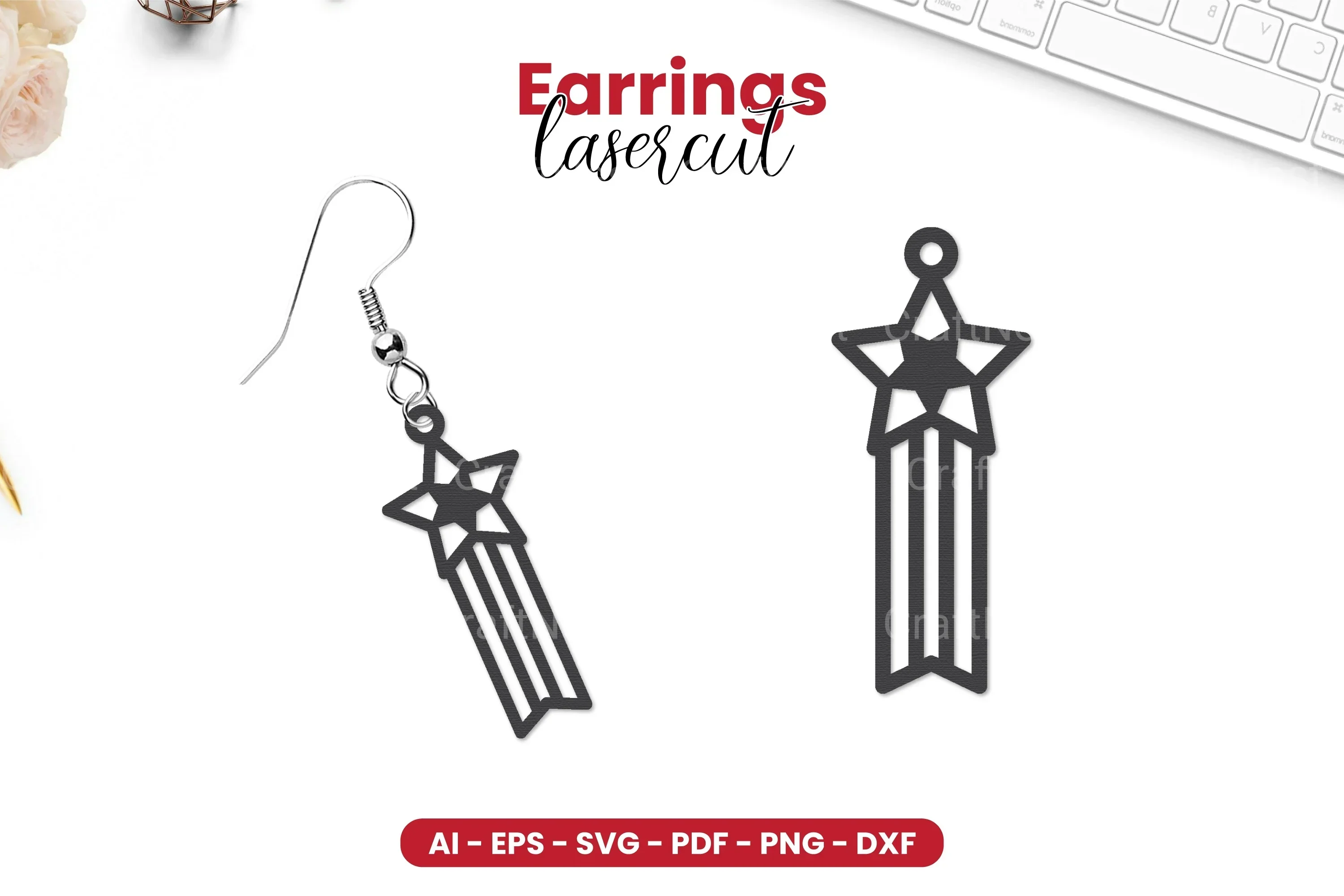 4th of July Earrings Laser Cut SVG Bundle