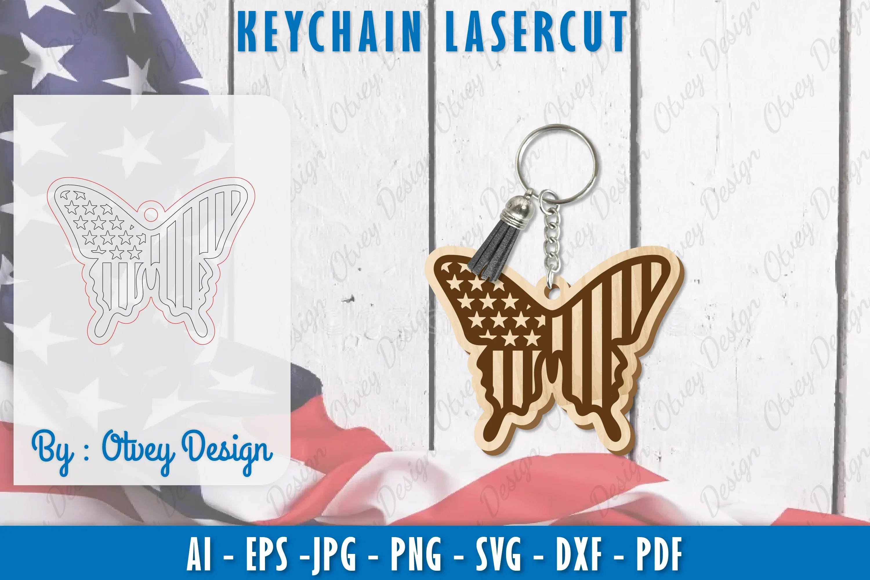 4th of July Keychain SVG Bundle