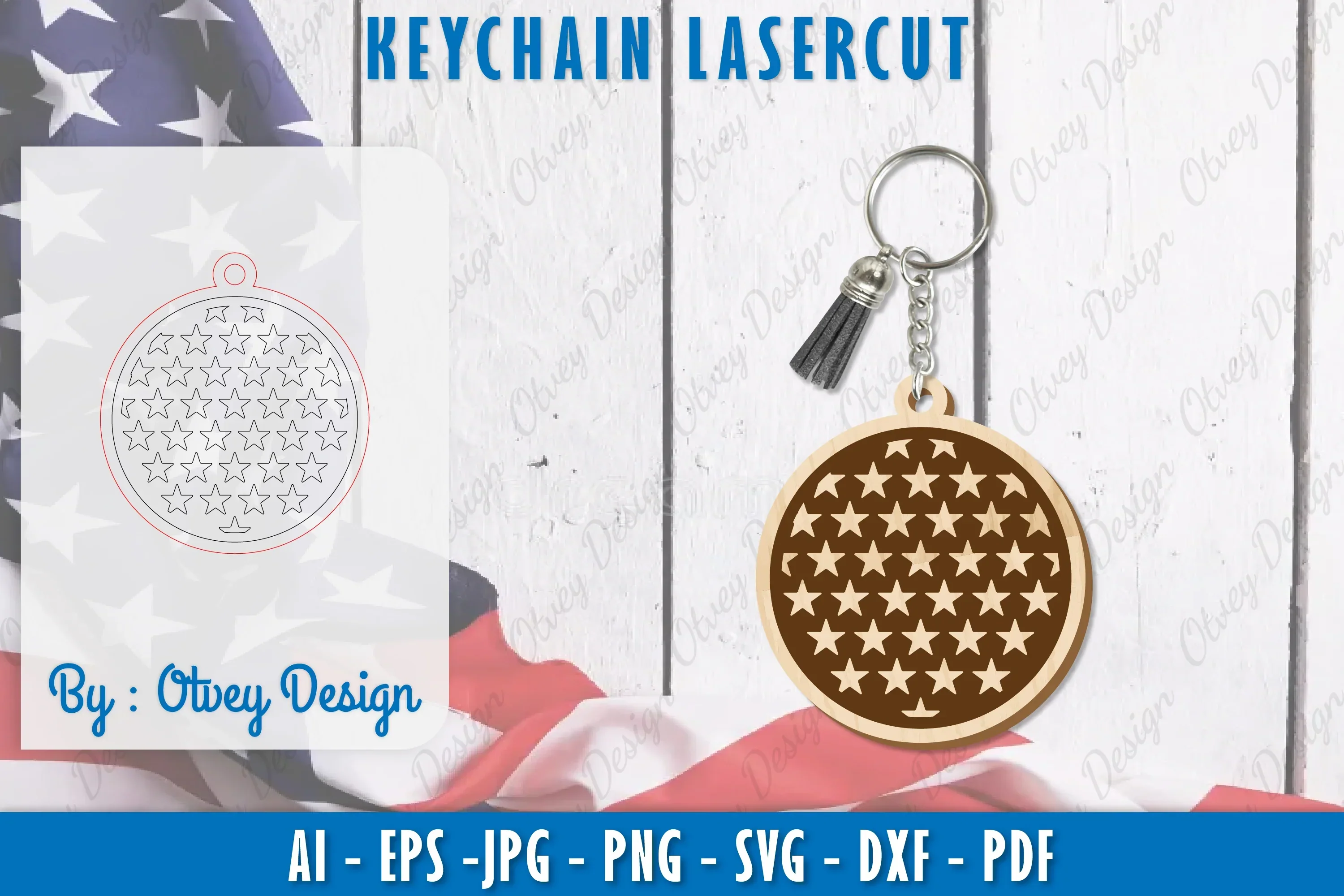 4th of July Keychain SVG Bundle
