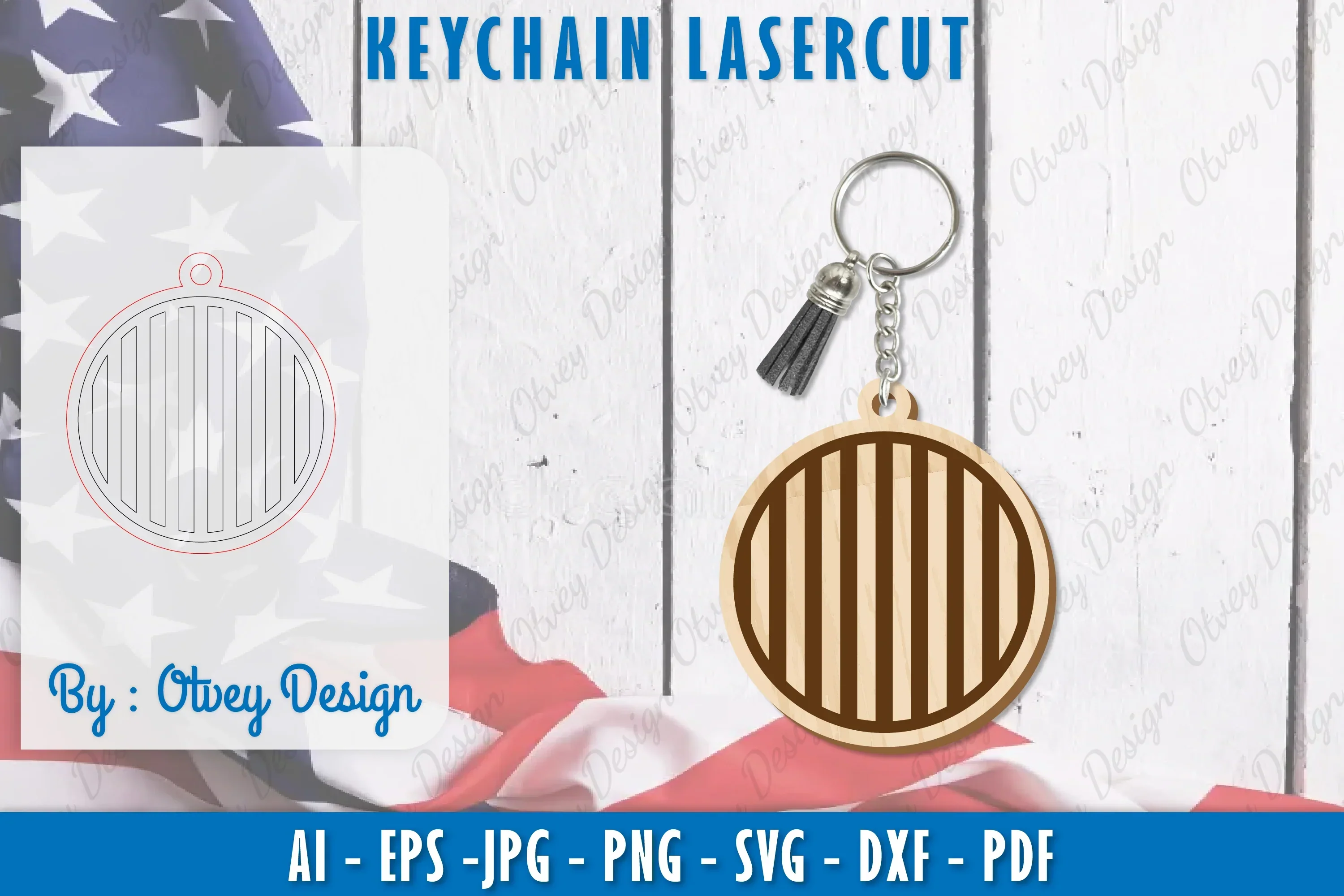 4th of July Keychain SVG Bundle