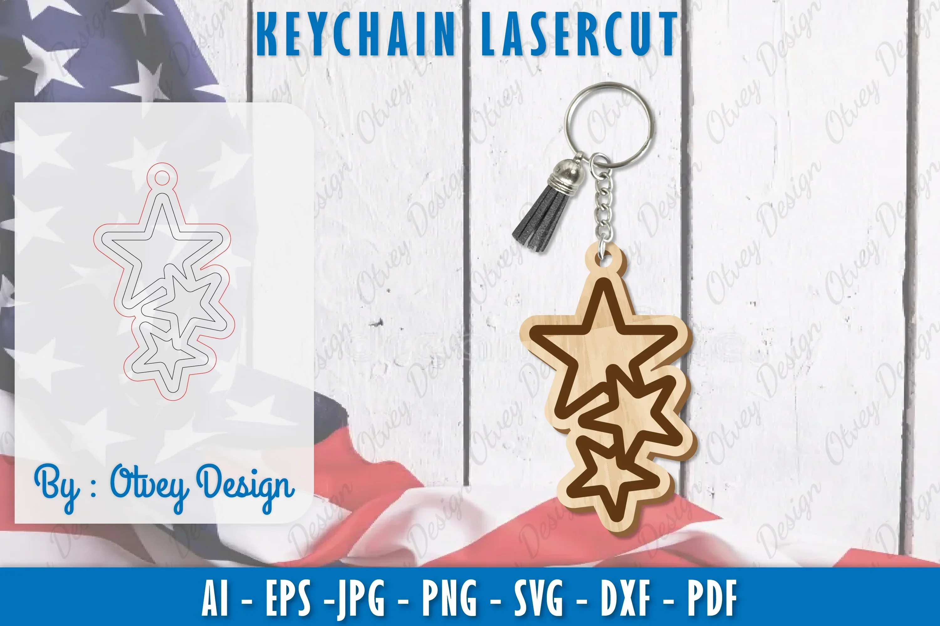 4th of July Keychain SVG Bundle