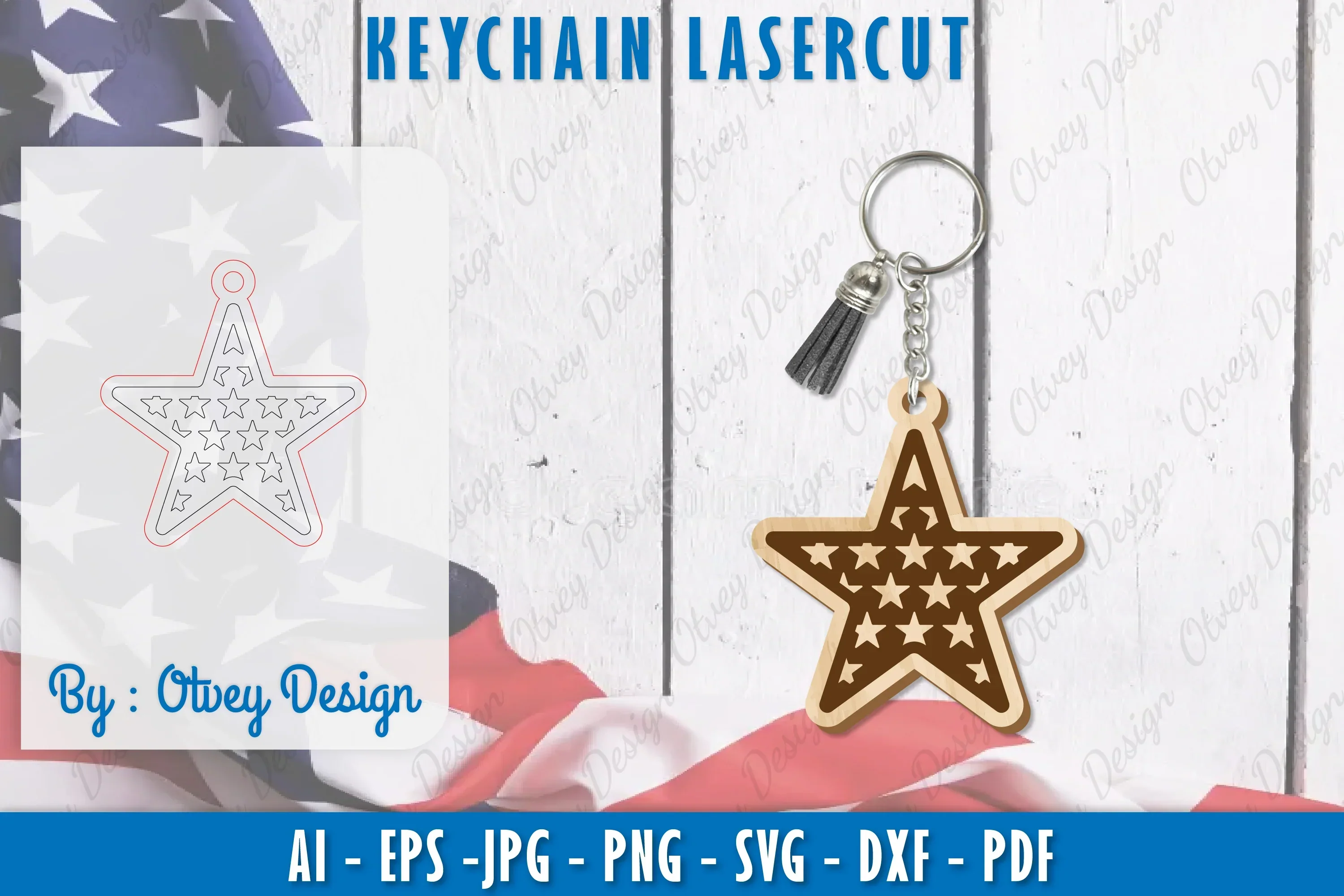 4th of July Keychain SVG Bundle