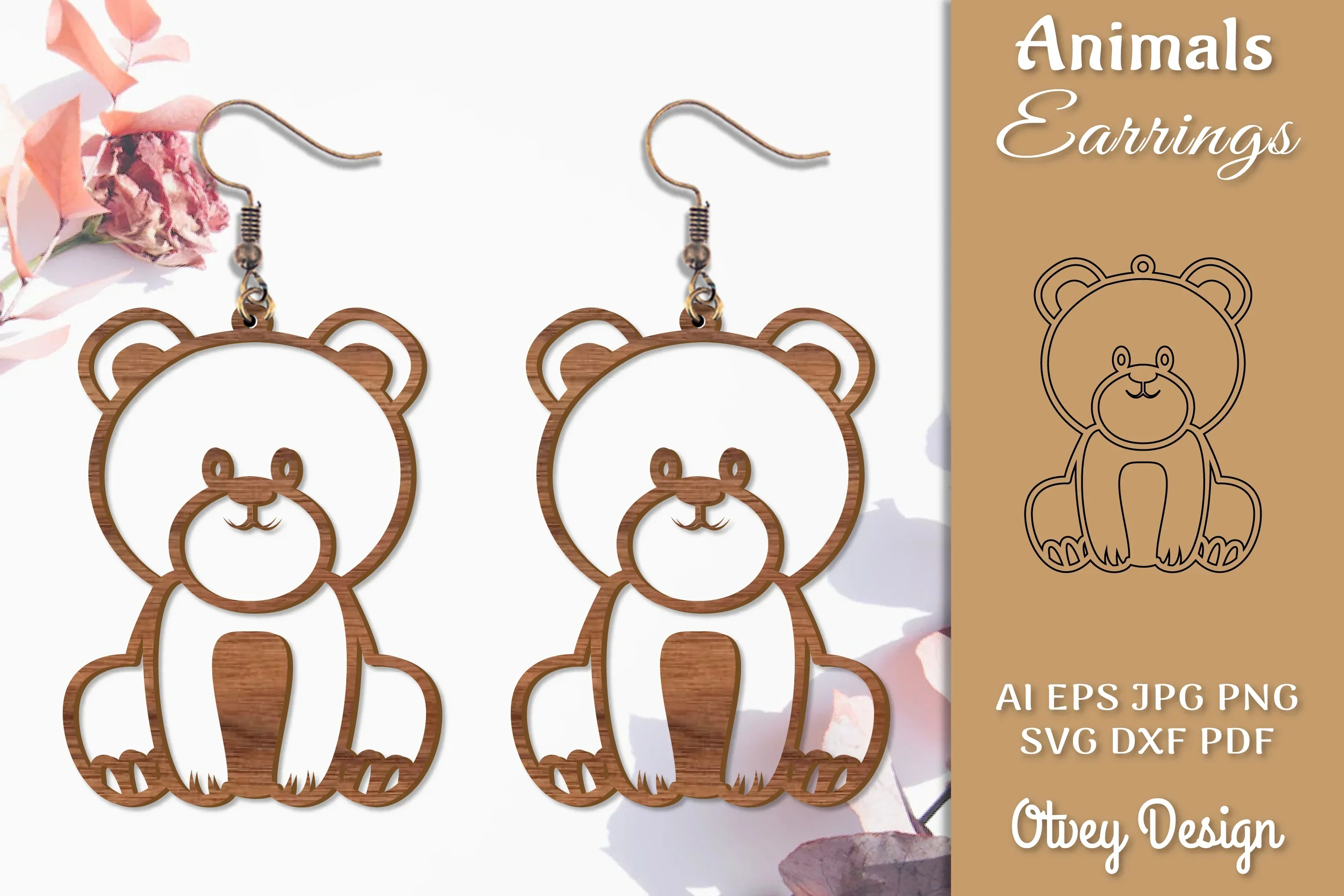 Animals Earrings SVG Bundle