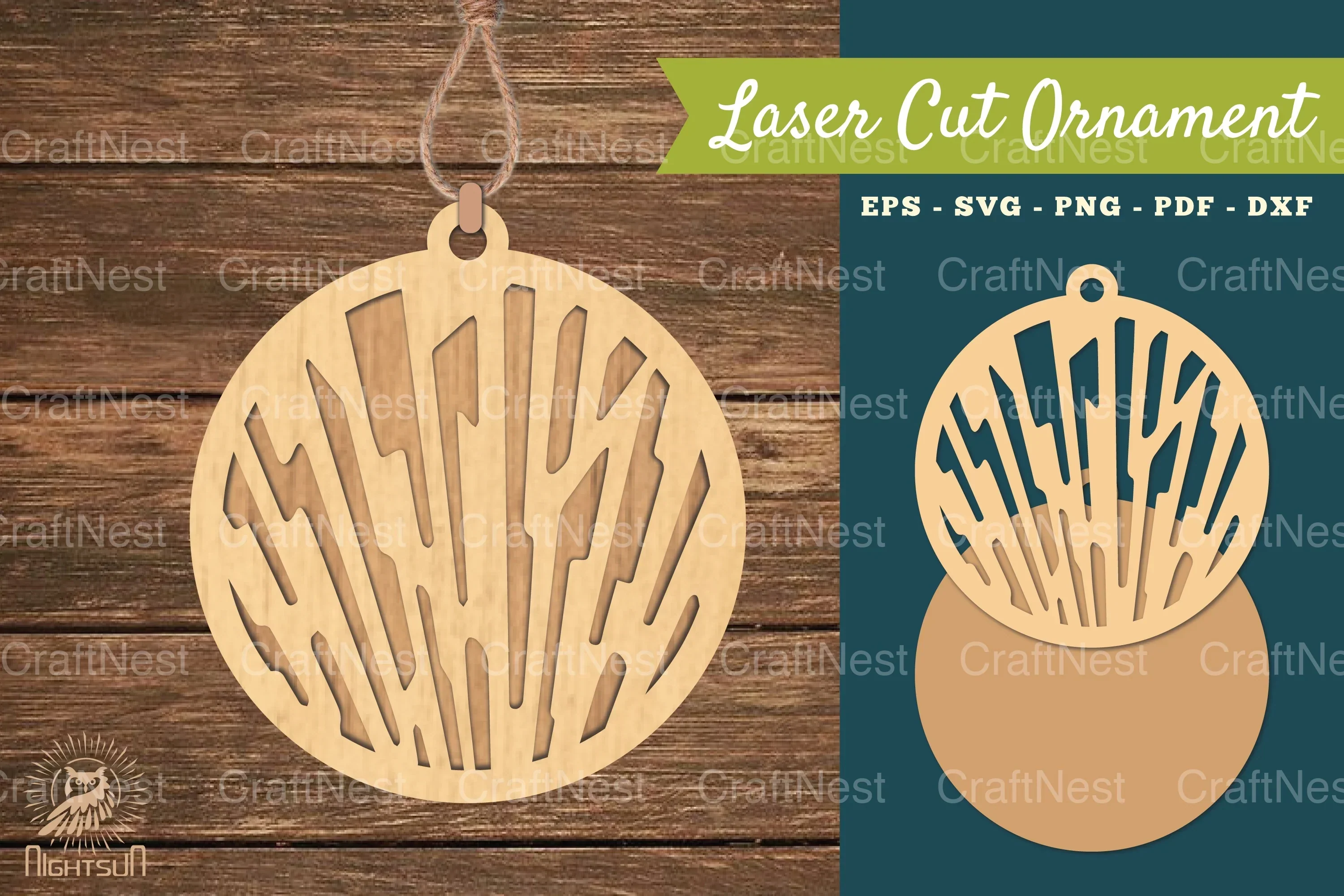 Abstract Pattern Laser Cut Ornament Clipart Bundle
