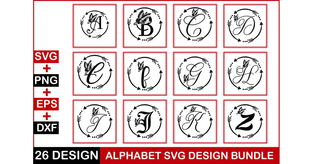 Alphabet SVG Bundle - Image 3