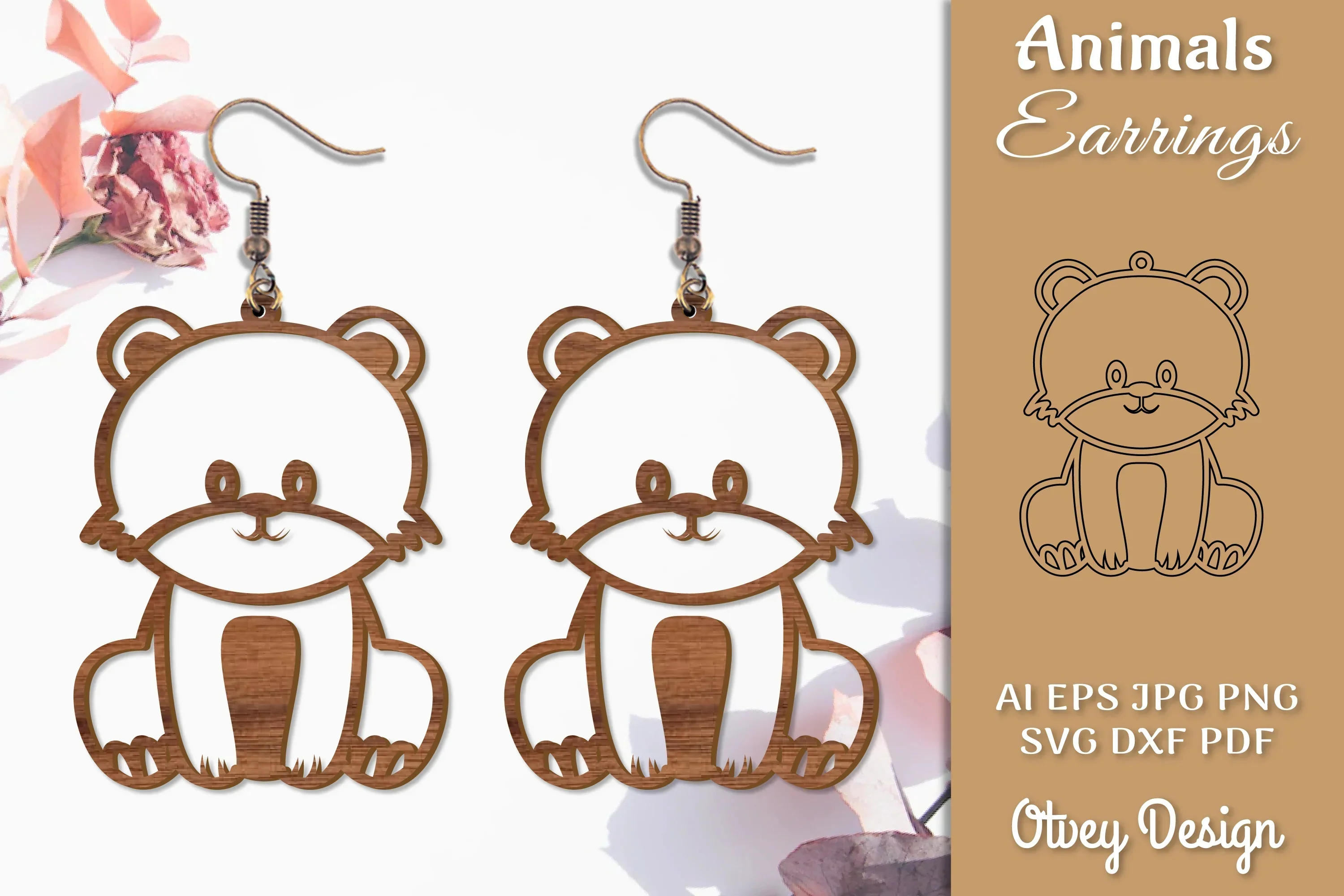 Animal Earrings SVG Bundle