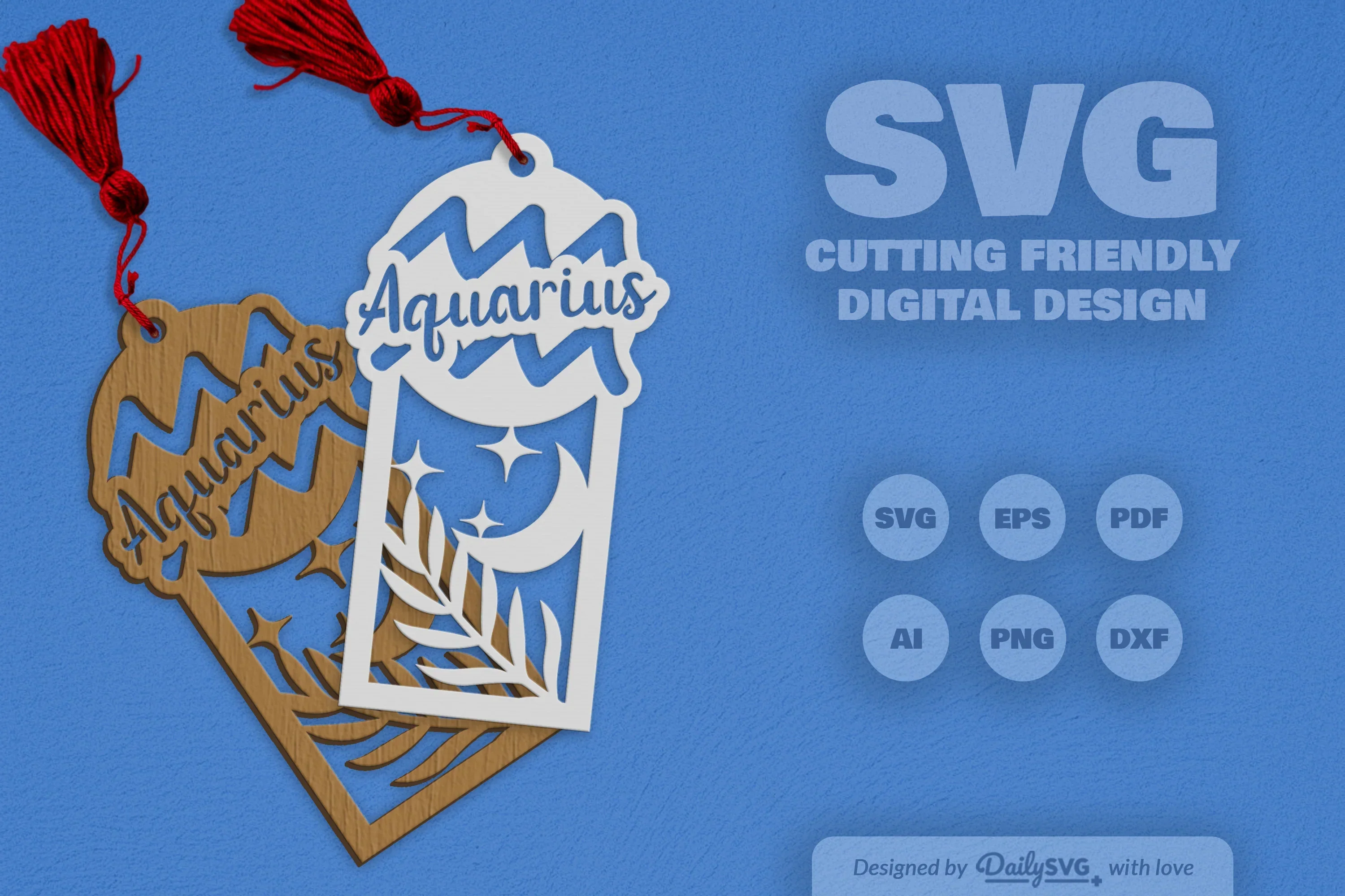 Aquarius Zodiac Laser Cut SVG Bundle - Image 2