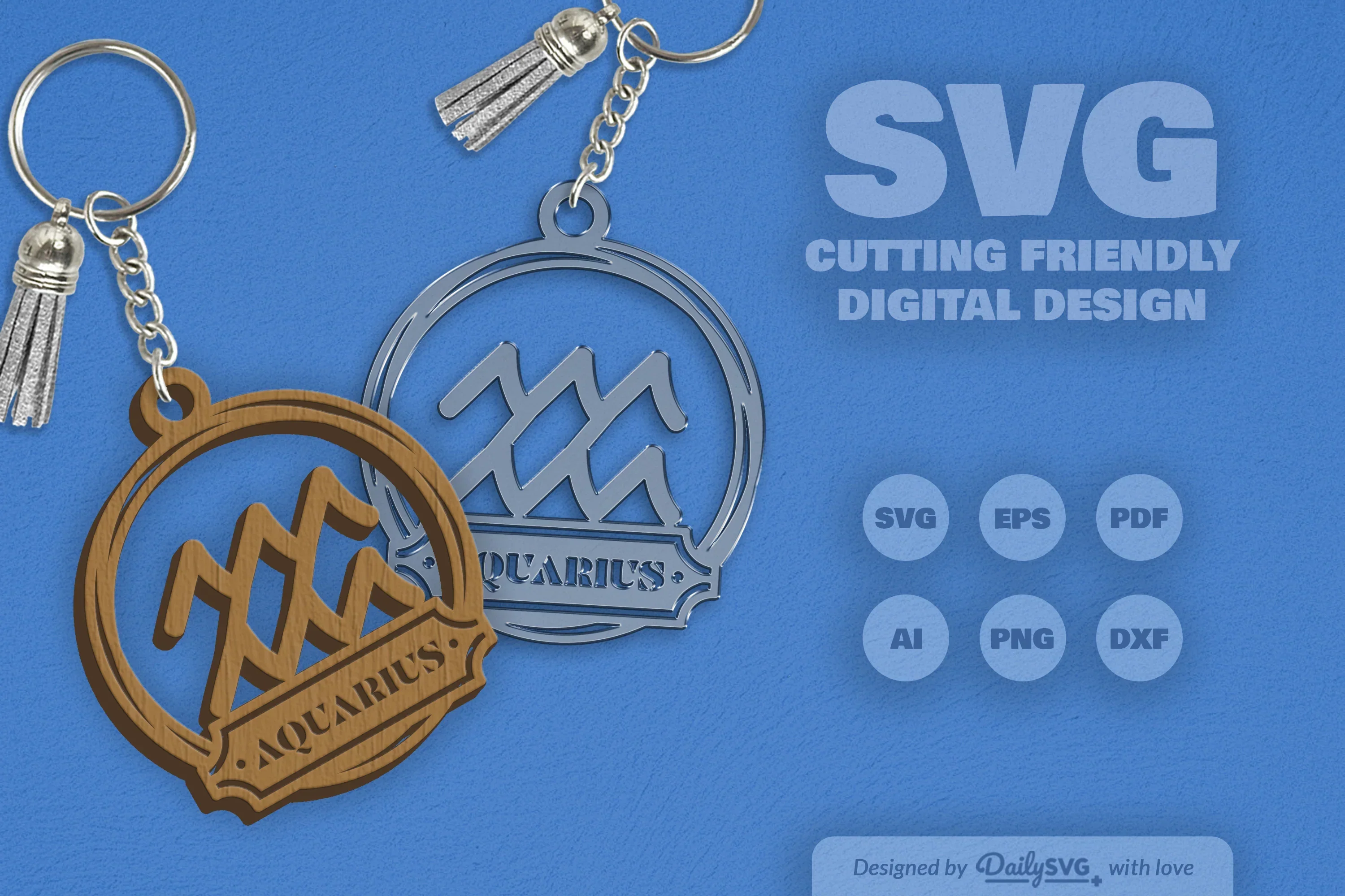 Aquarius Zodiac Sign SVG Bundle - Image 2