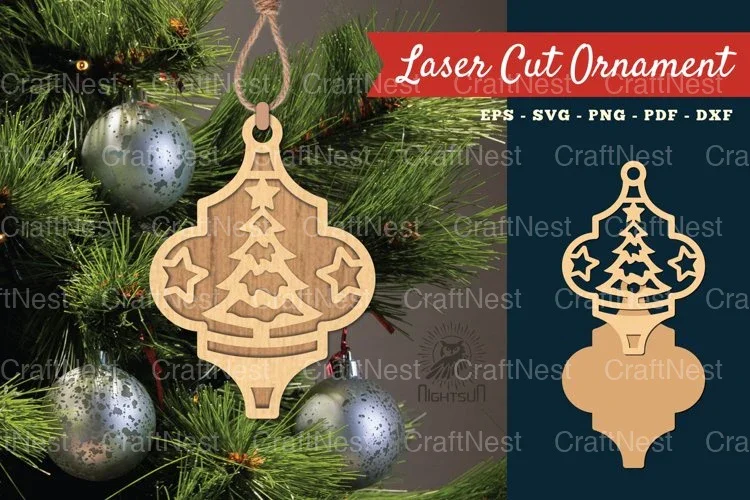 Arabesque Christmas Ornament SVG Bundle