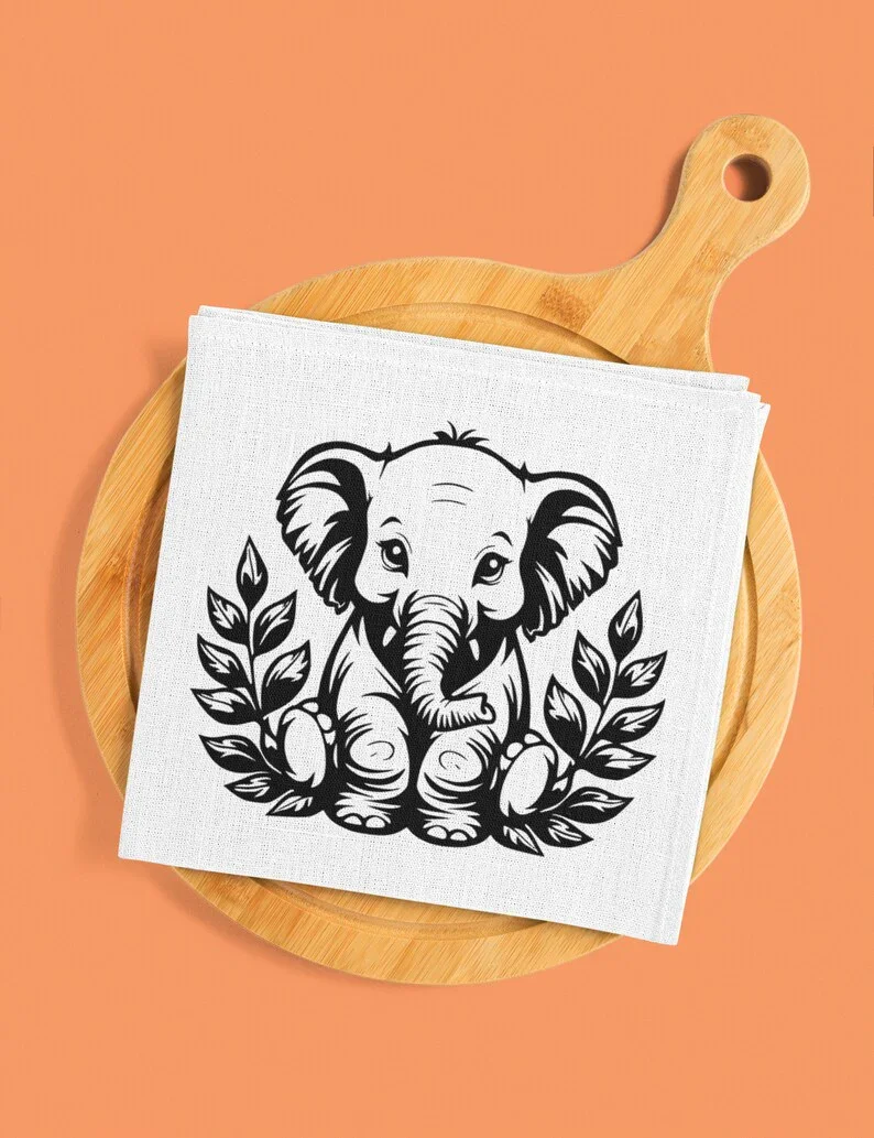 Baby Elephants SVG Bundle - Image 8