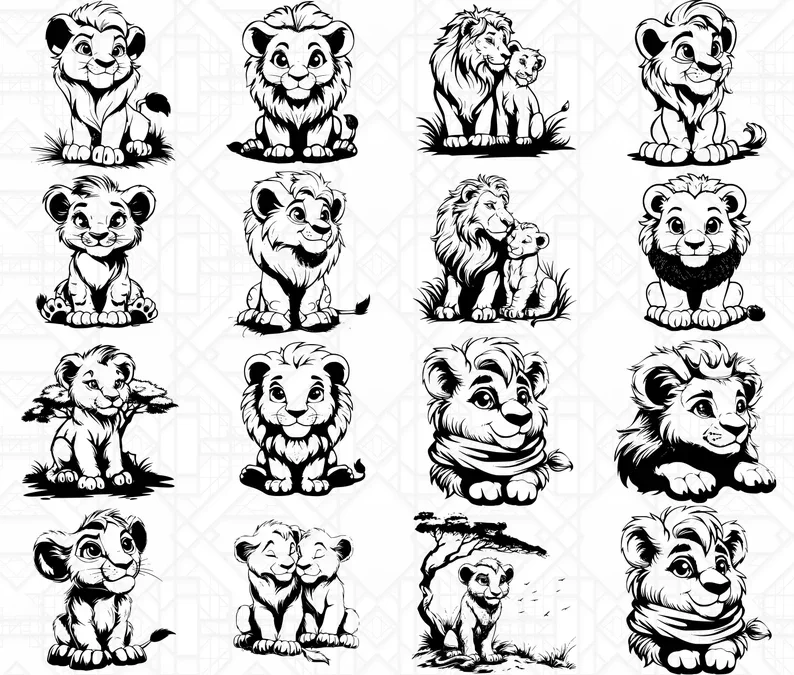 Baby Lions SVG Bundle - Image 2