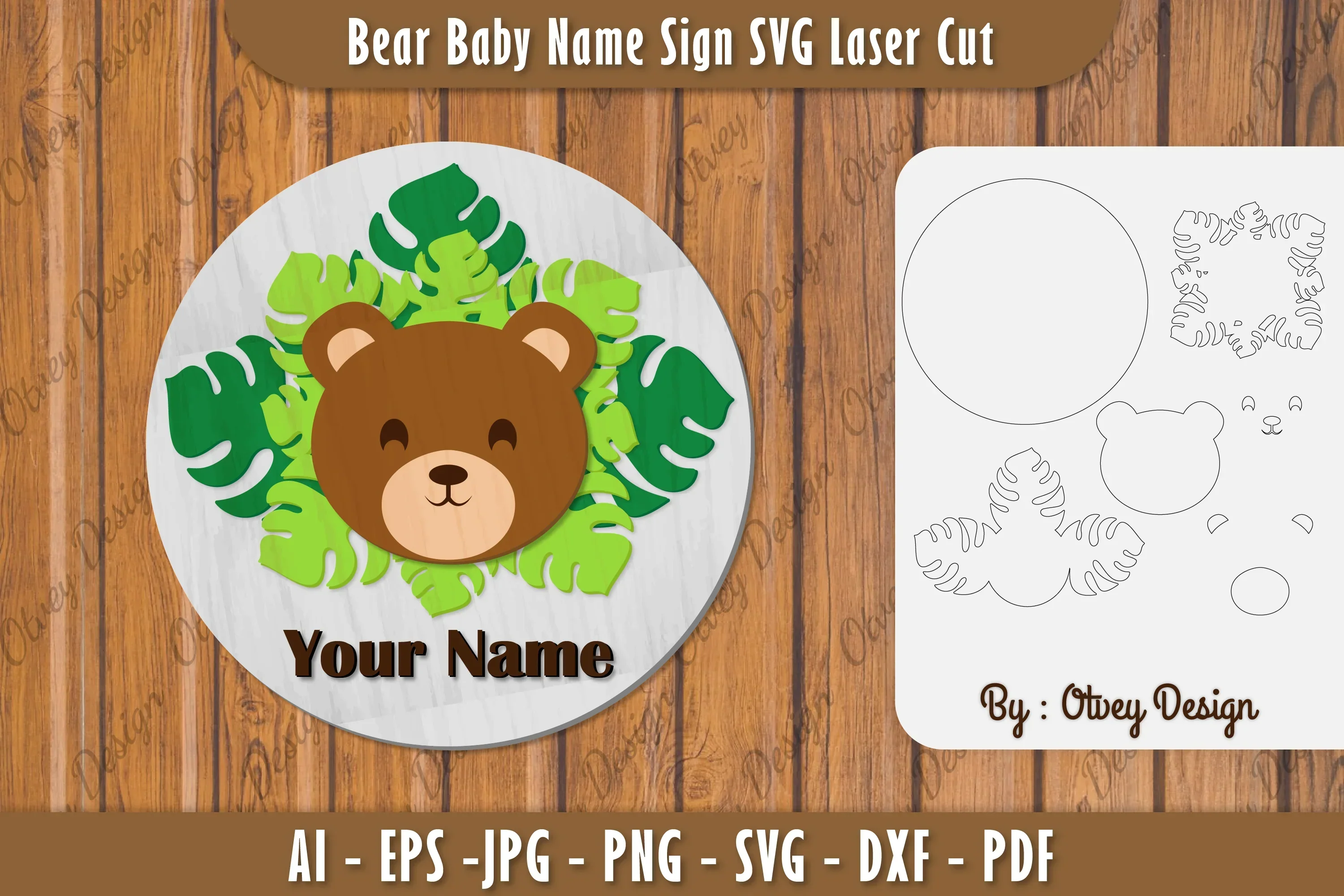 Baby Name Sign Laser Cut SVG Bundle