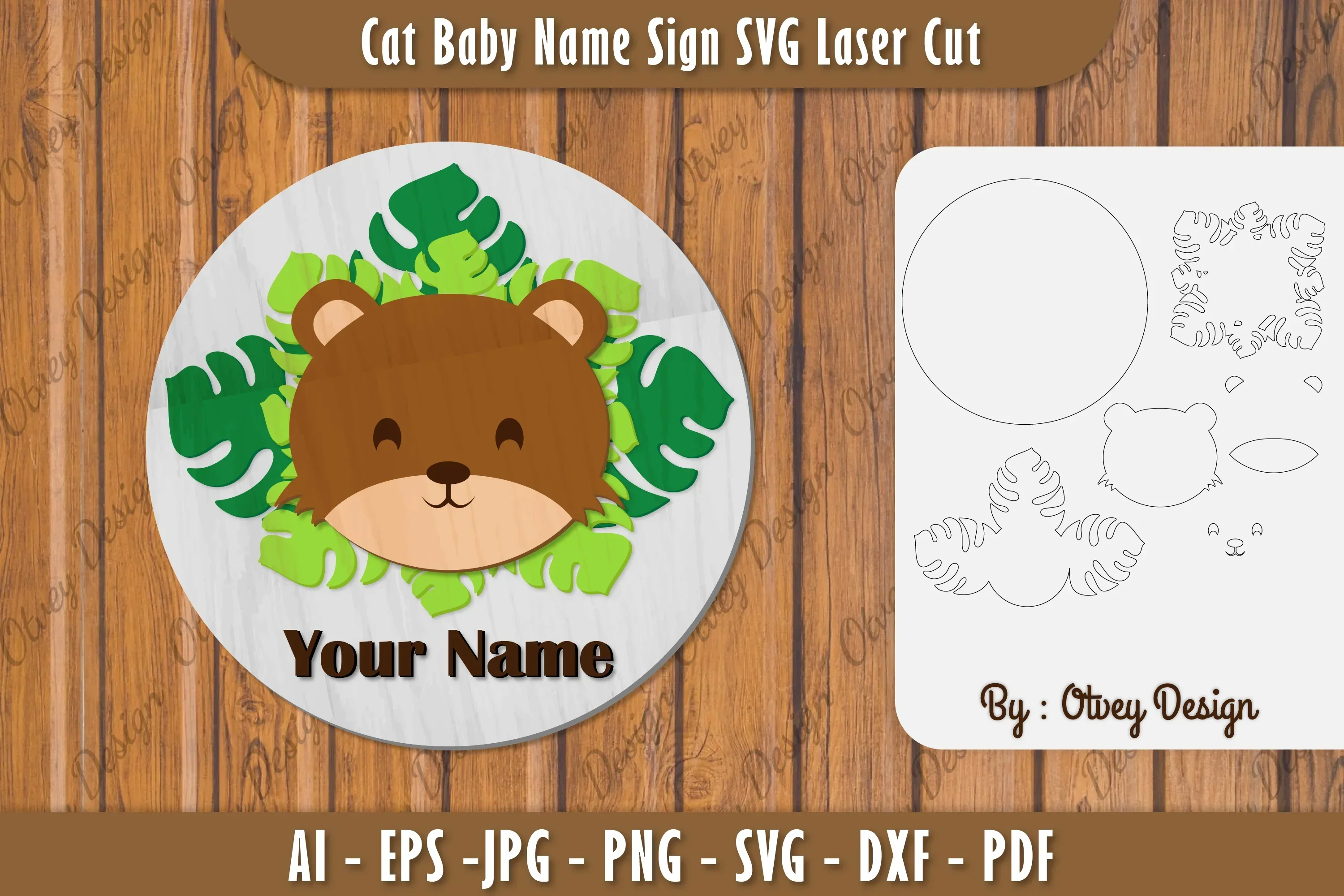 Baby Name Sign SVG Laser Cut Bundle