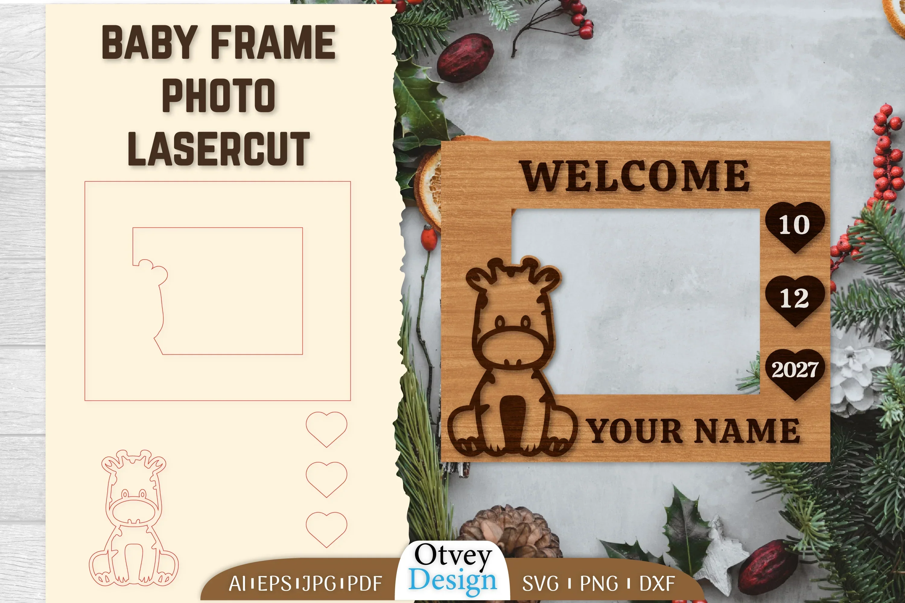 Baby Newborn Photo Frame SVG Bundle