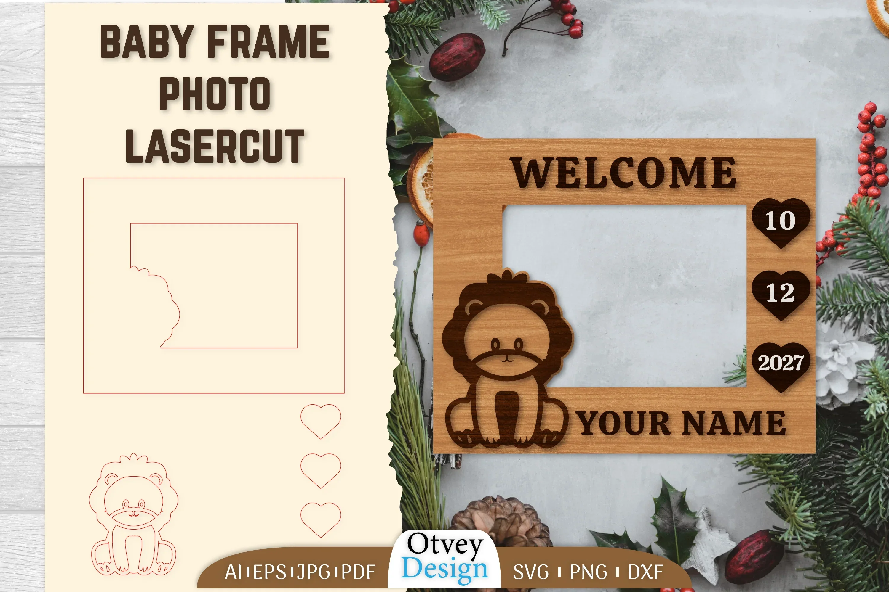 Baby Newborn Photo Frame SVG Bundle