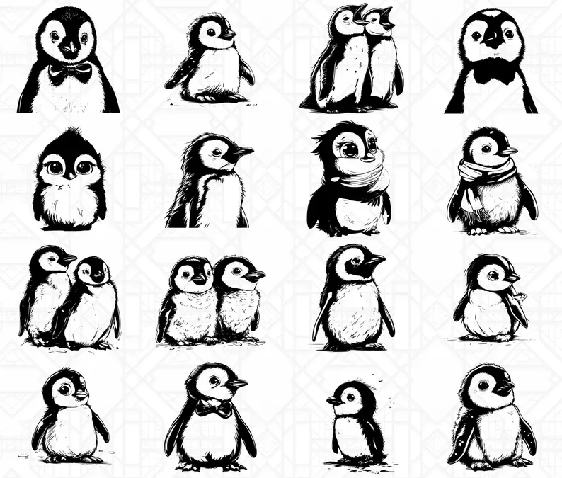 Baby Penguins SVG Bundle - Image 2