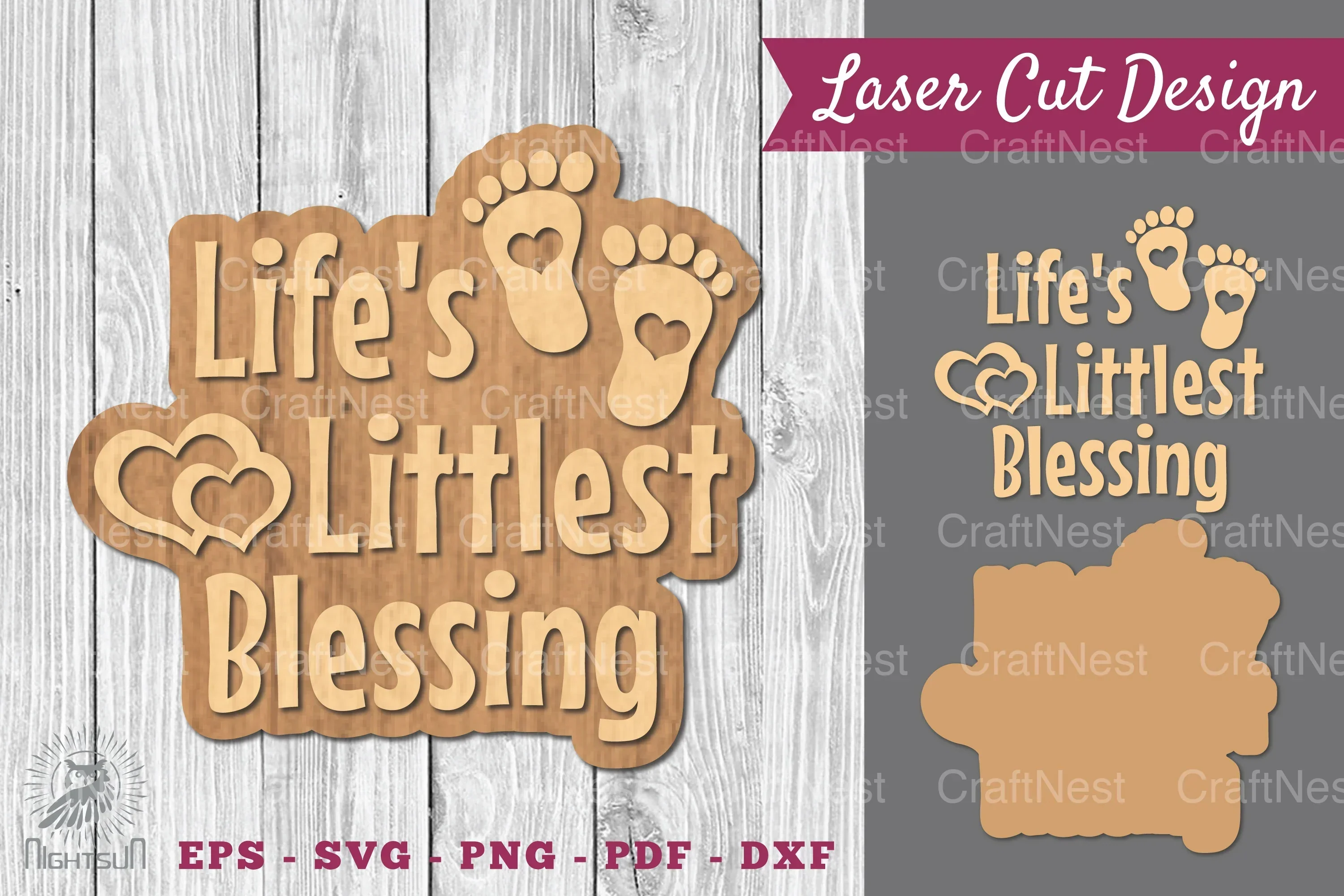 Baby Quotes Laser Cut Decoration Clipart Bundle