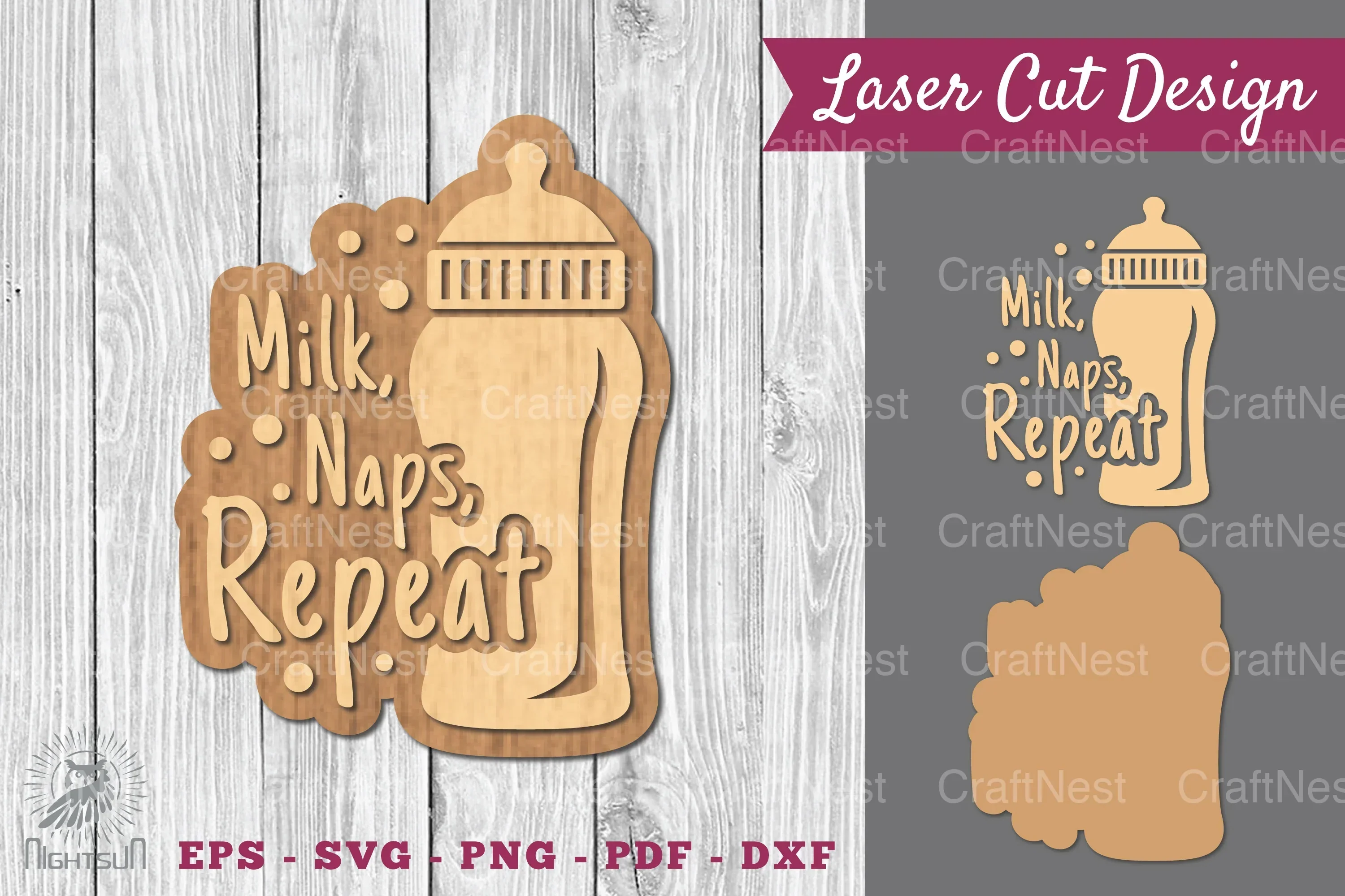 Baby Quotes Laser Cut Decoration Clipart Bundle