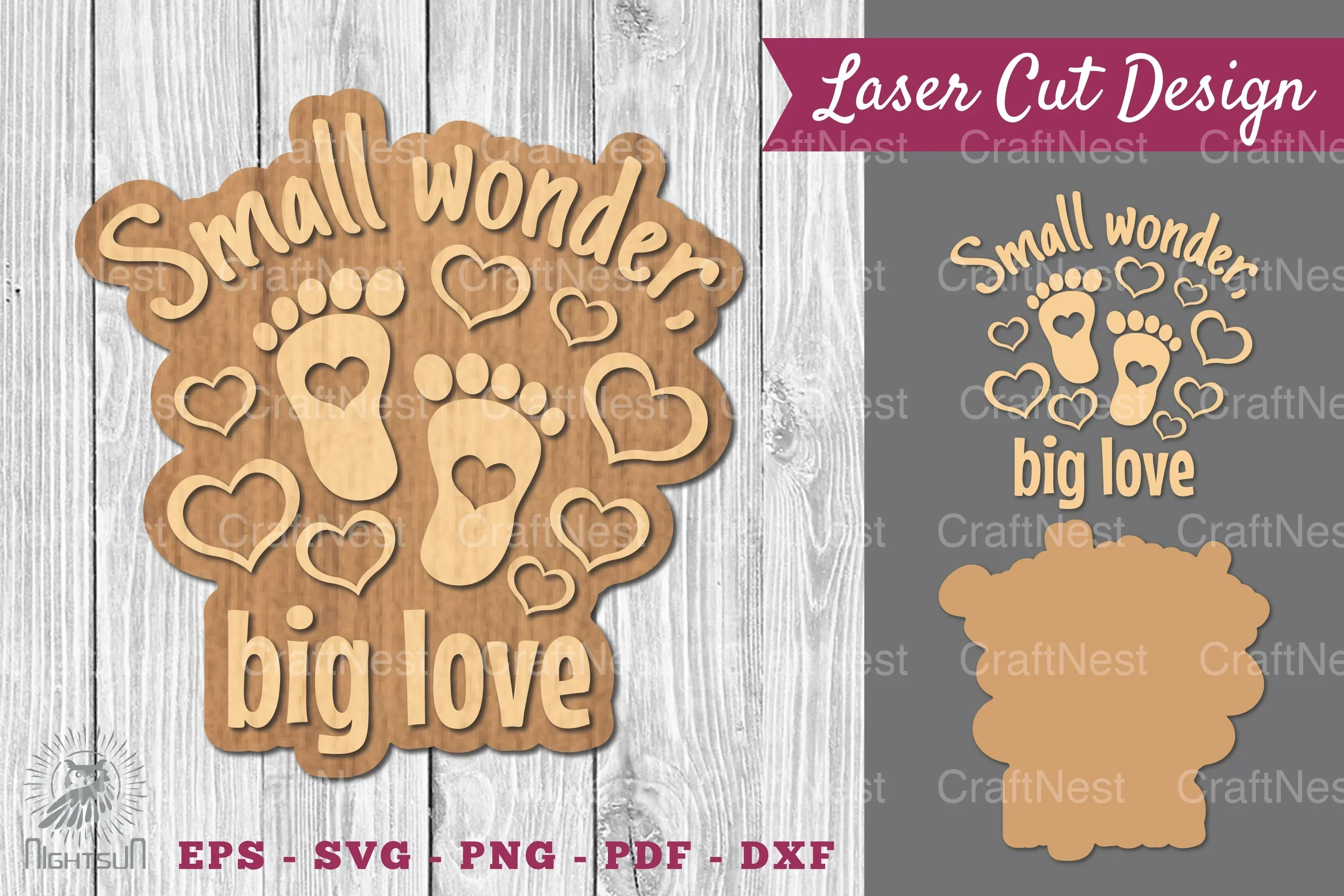 Baby Quotes Laser Cut Decoration Clipart Bundle