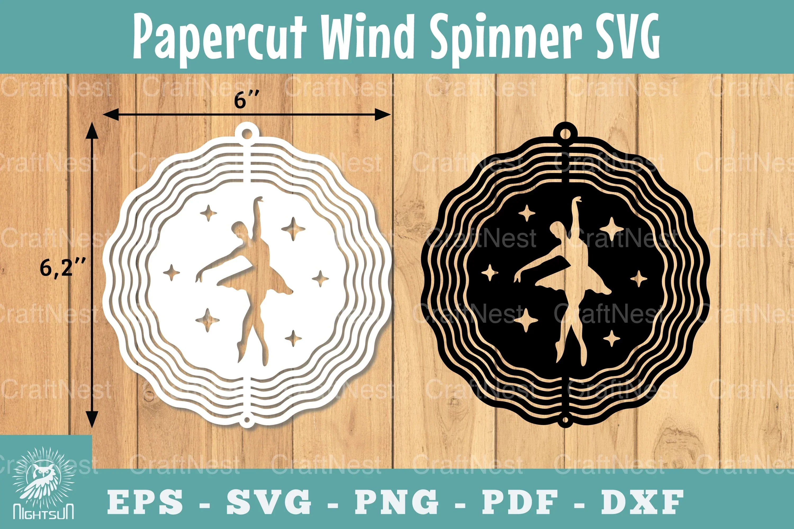 Ballet Dance Papercut Wind Spinner Clipart Bundle