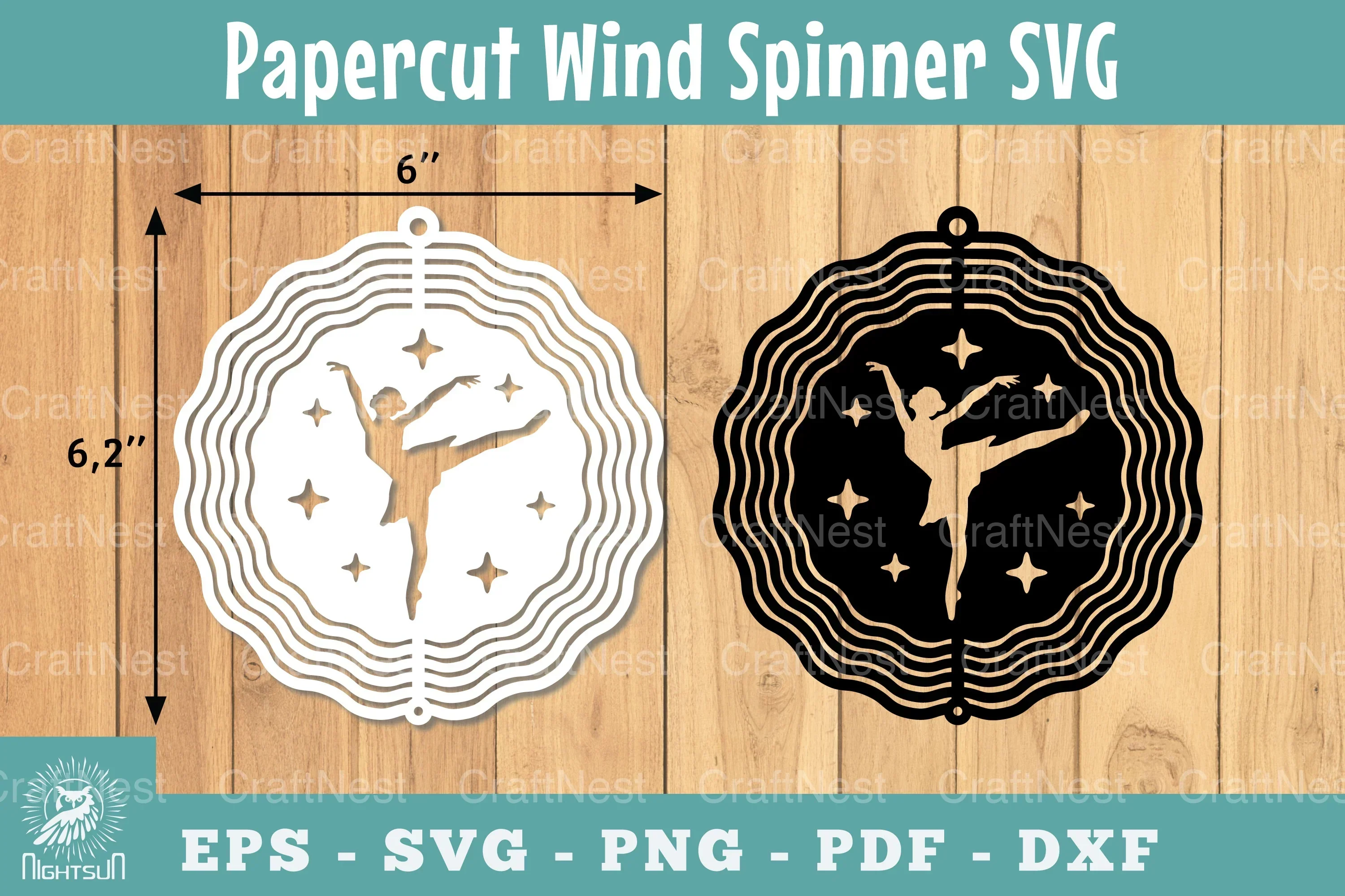Ballet Dance Papercut Wind Spinner SVG Bundle