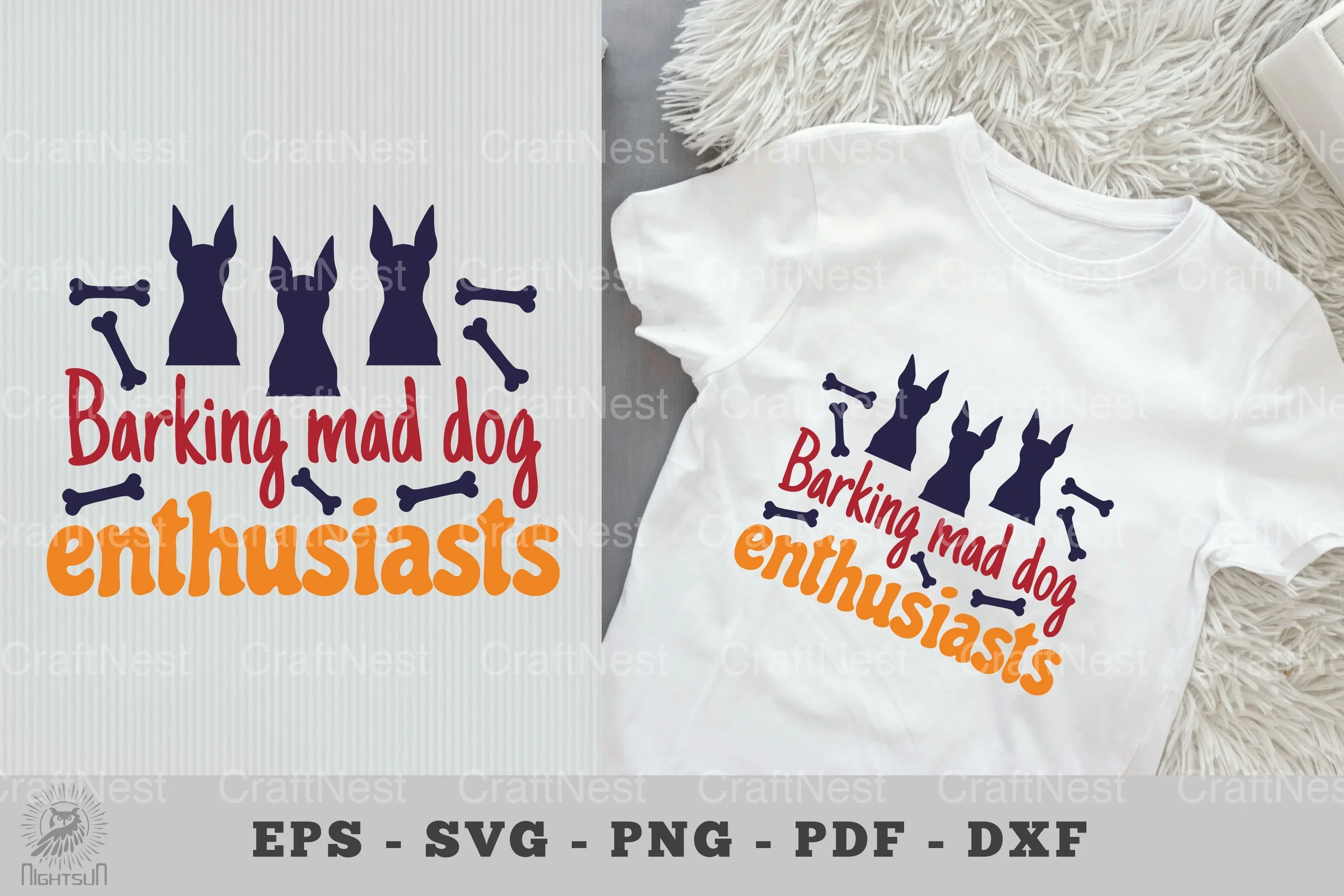 Barking Mad Dog Enthusiasts Quotes Clipart Bundle