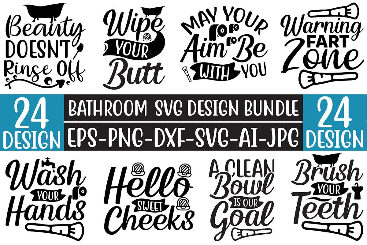 Bathroom SVG Bundle - Image 2