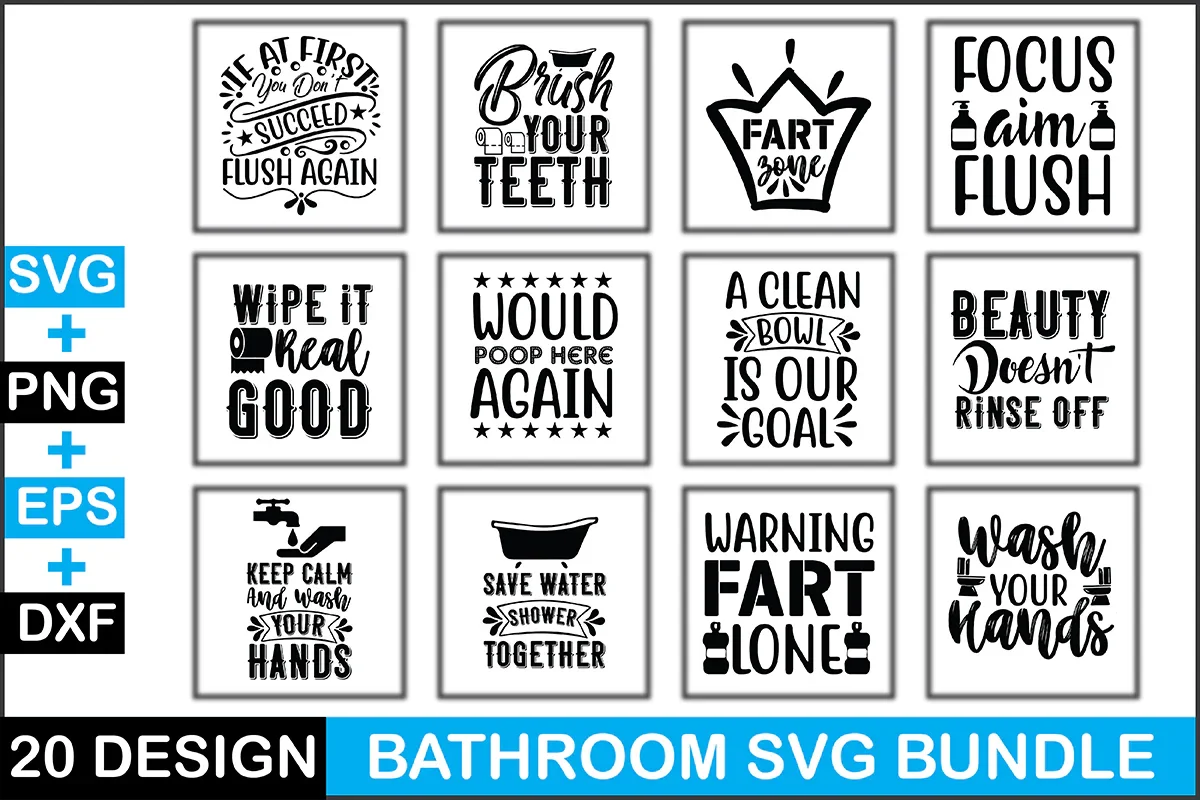 Bathroom SVG Bundle - Image 3
