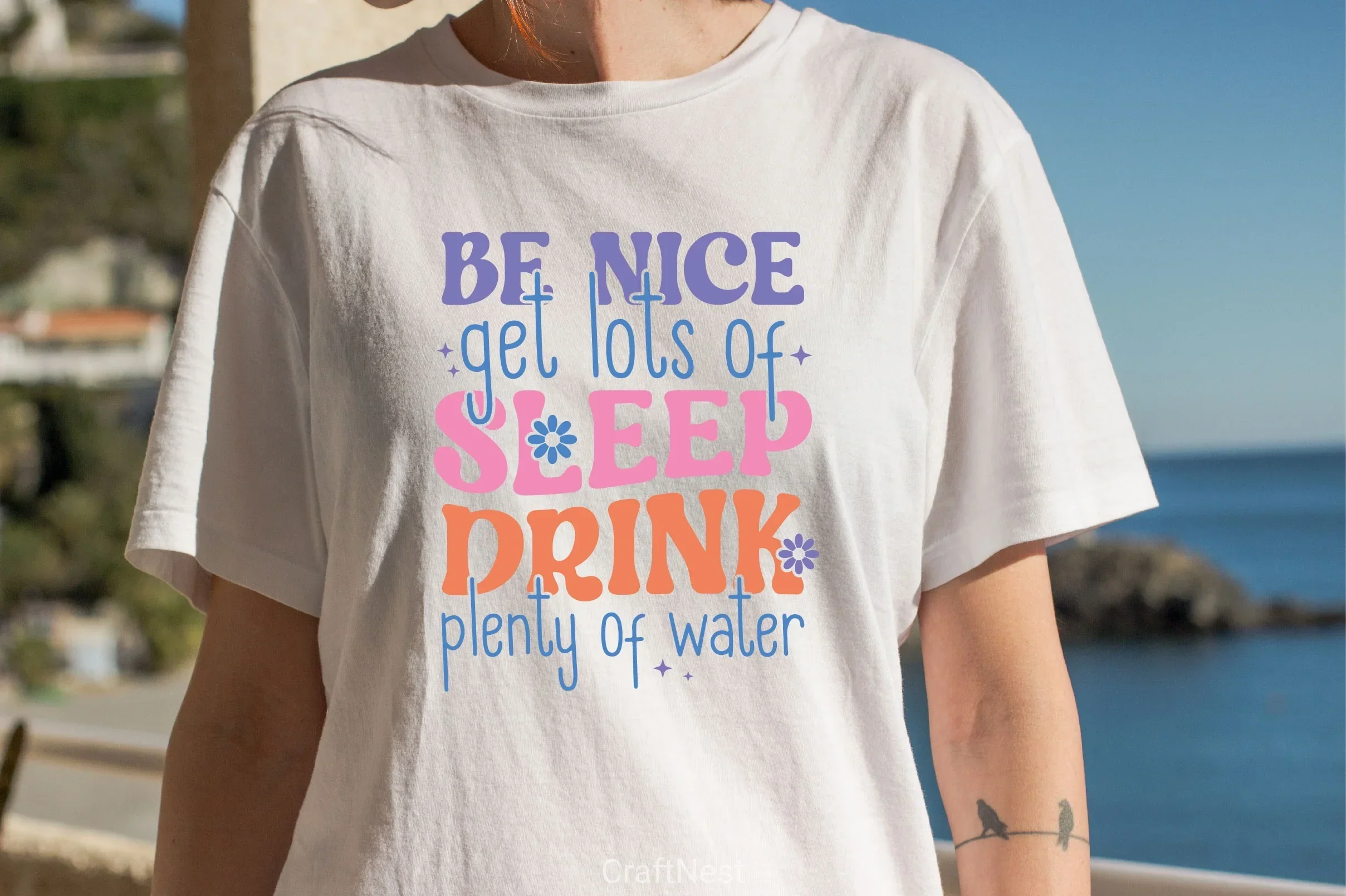 Be Nice Get Lots Of Sleep Drink Plenty Of Water SVG Bundle - Image 2