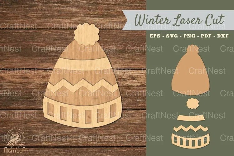 Beanie Laser Cut Decoration Clipart Bundle