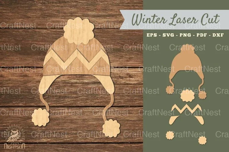 Beanie Laser Cut Decoration SVG Bundle