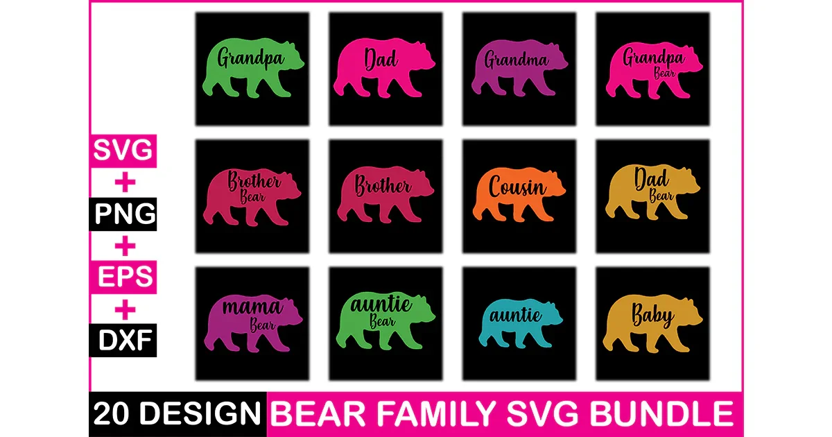 Bear Family SVG Bundle - Image 3